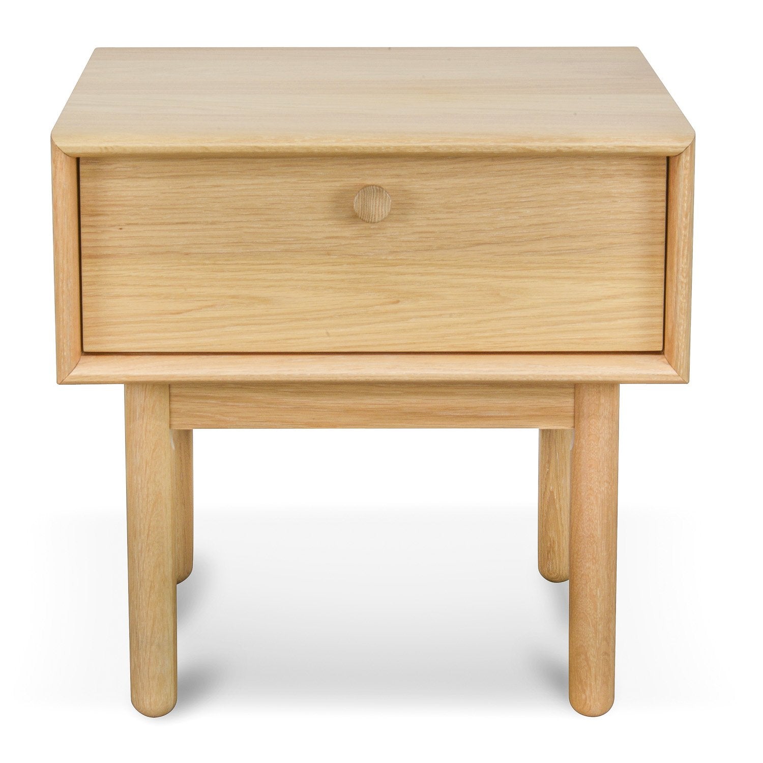 Brynn Wooden Lamp Side Table with Drawer - Natural - Bedside Tables