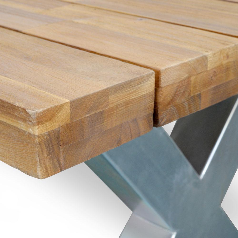 Bryon 2.5m Outdoor Dining Table - Galvanized - Dining Tables