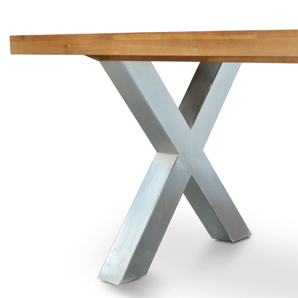 Bryon 2.5m Outdoor Dining Table - Galvanized - Dining Tables