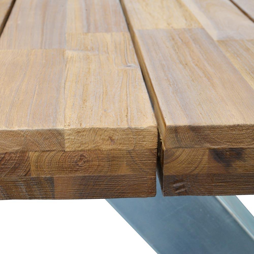 Bryon 2.5m Outdoor Dining Table - Galvanized - Dining Tables