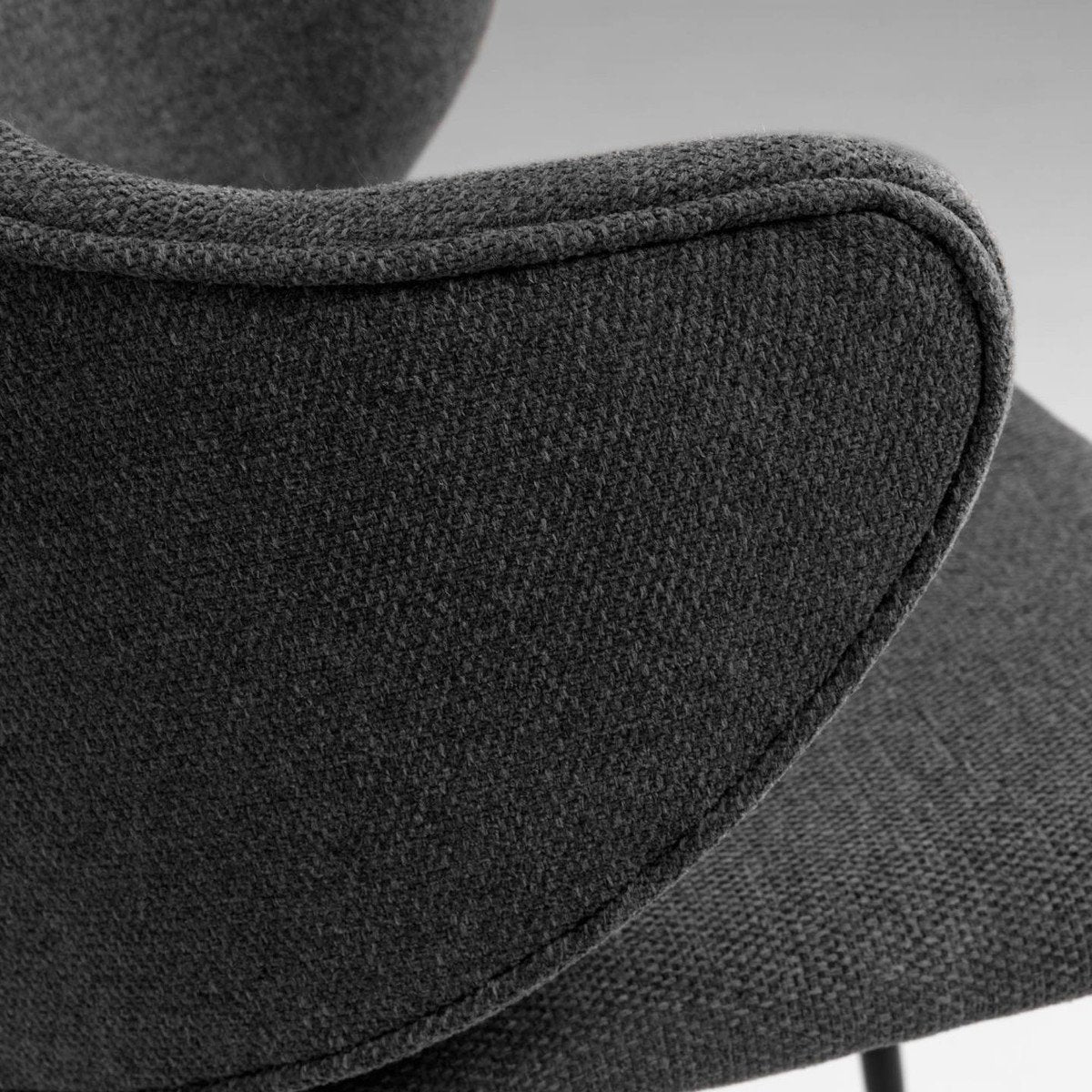 Budapest Fabric Dining Chair - Charcoal Black - Dining Chairs