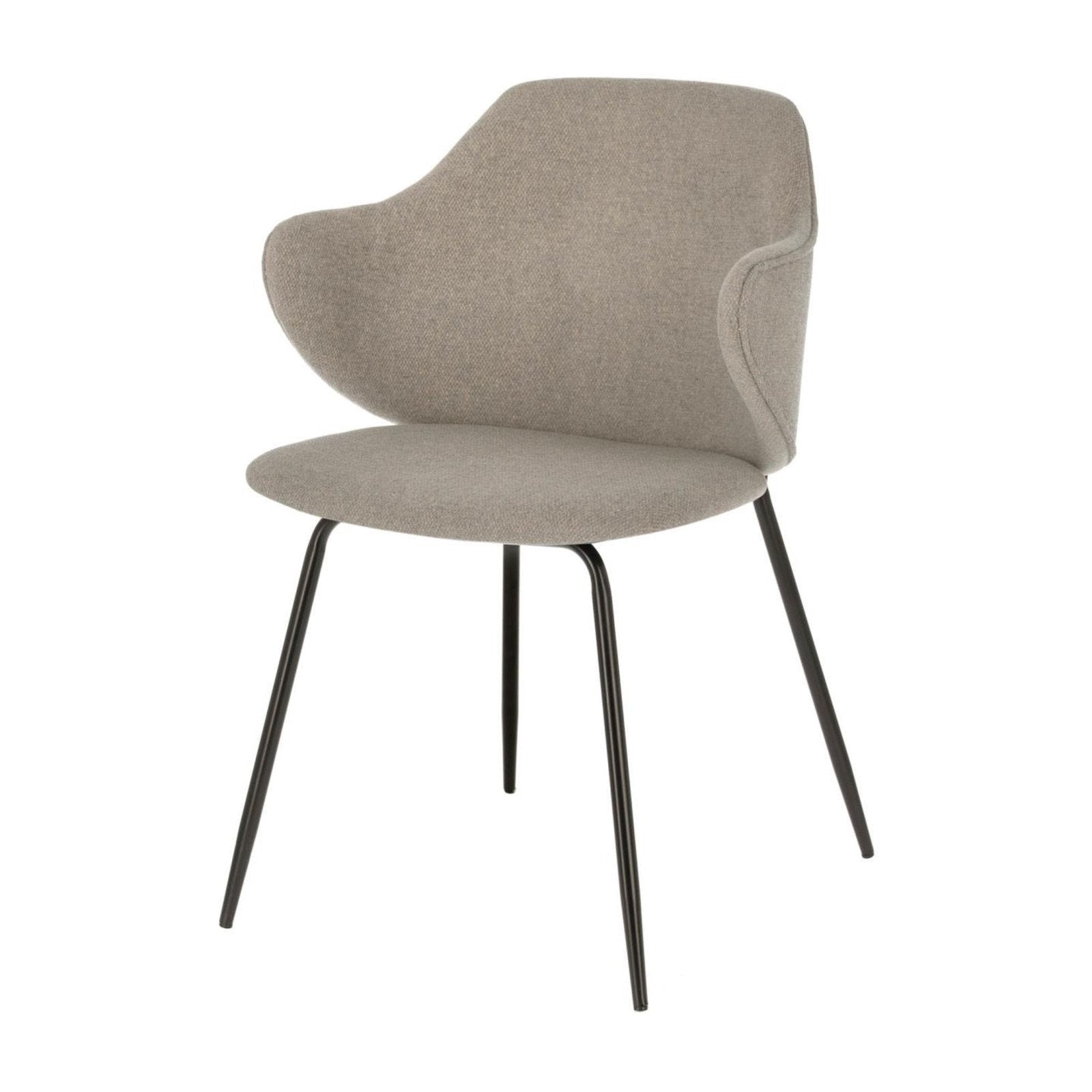 Budapest Fabric Dining Chair - Light Grey - Dining Chairs