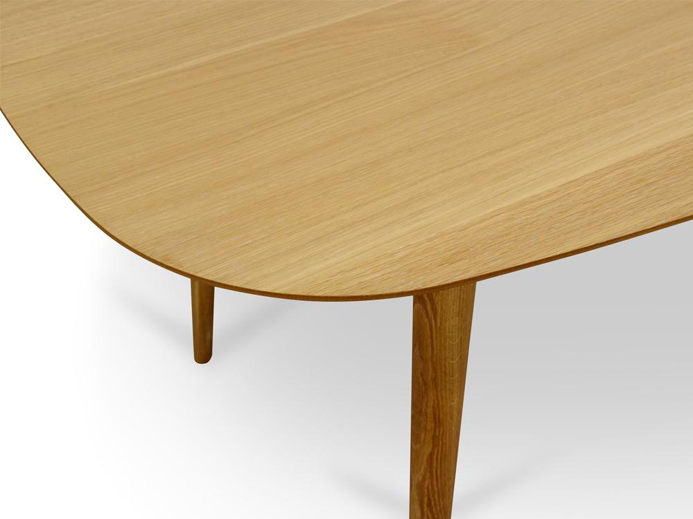 Byren Scandinavian 1.3m Fixed Dining Table - Natural - Dining Tables