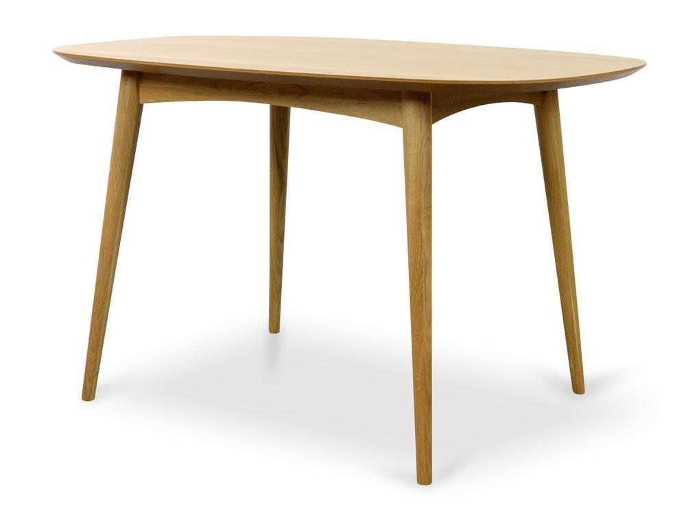 Byren Scandinavian 1.3m Fixed Dining Table - Natural - Dining Tables