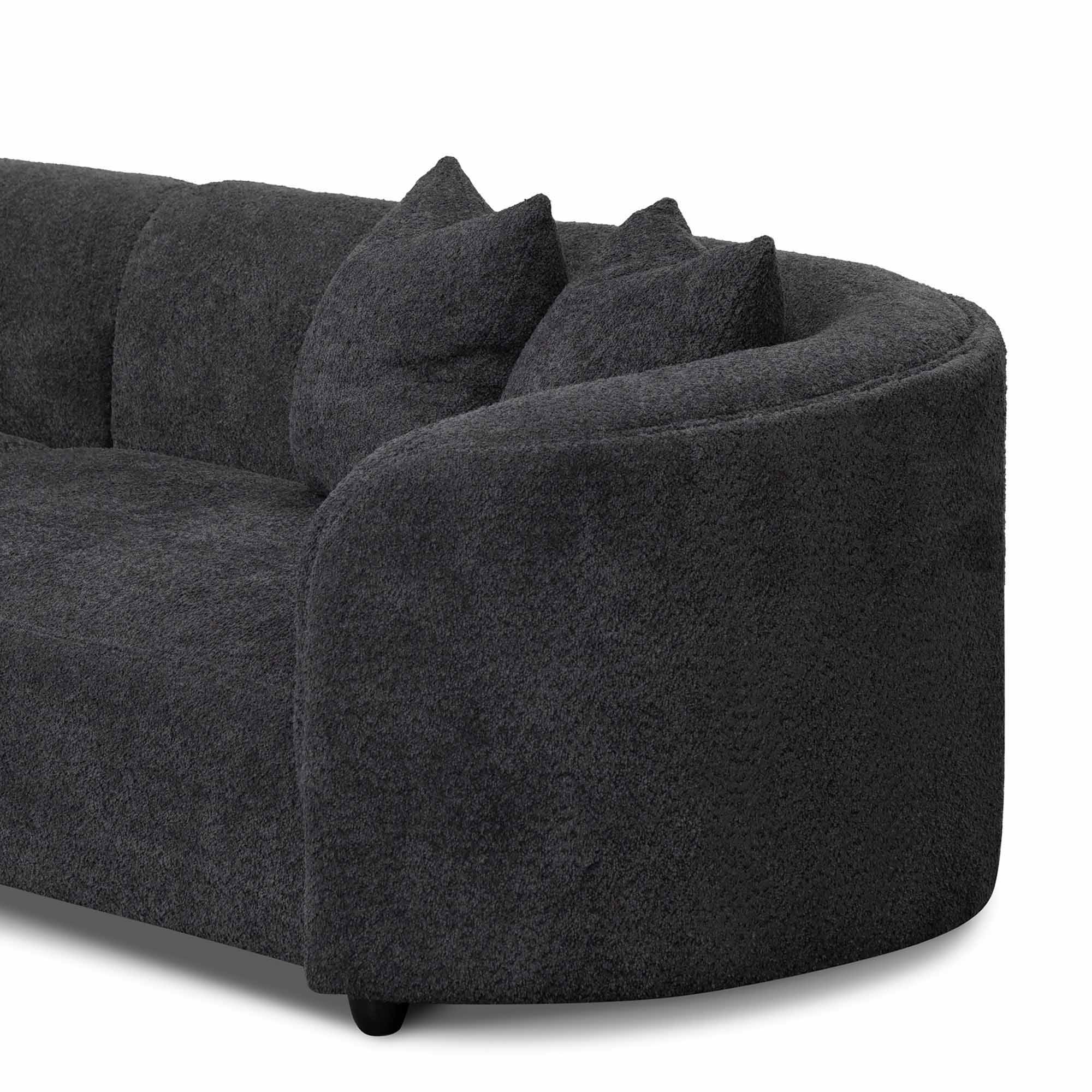 Camilla Left Chaise Sofa - Charcoal Boucle - Sofas