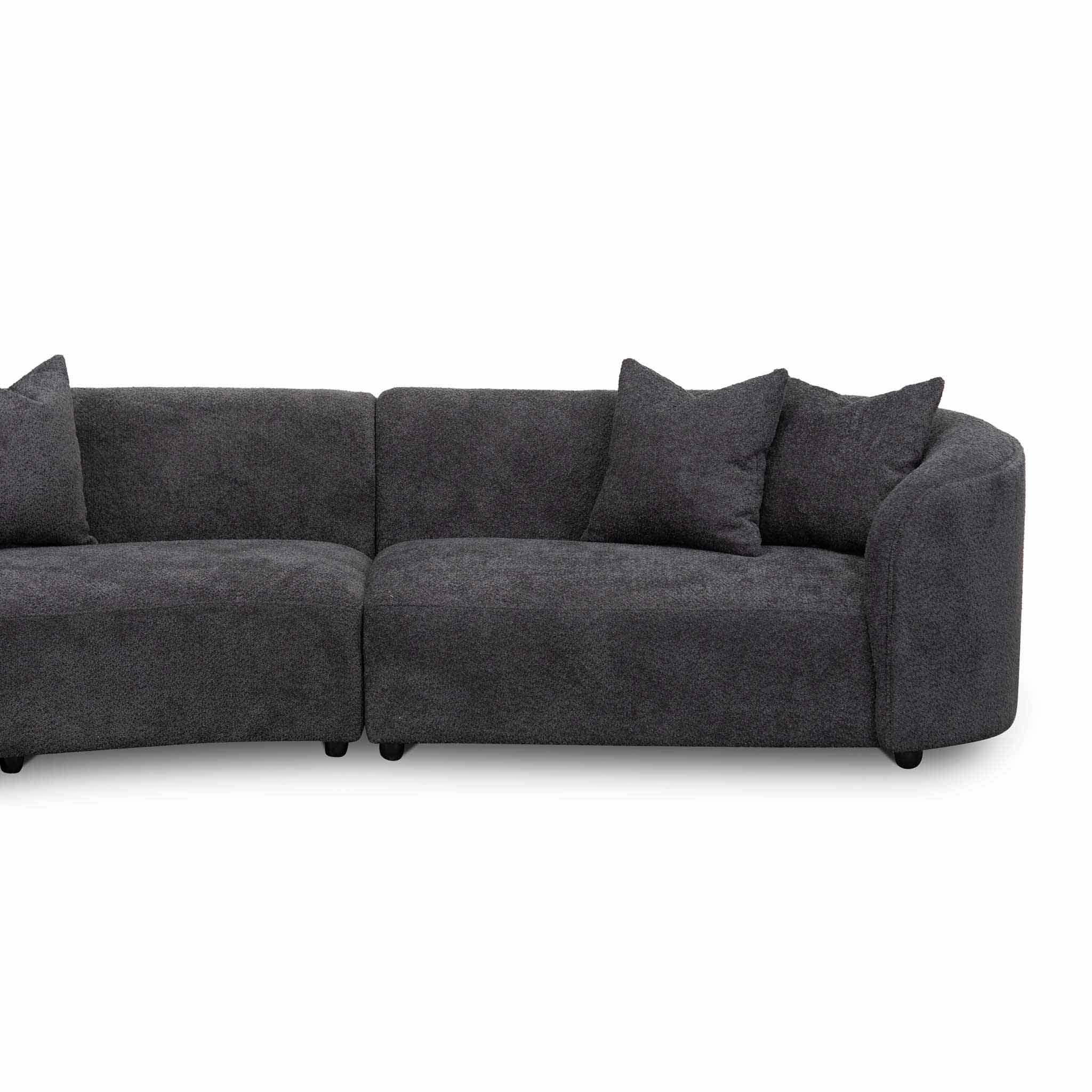 Camilla Left Chaise Sofa - Charcoal Boucle - Sofas