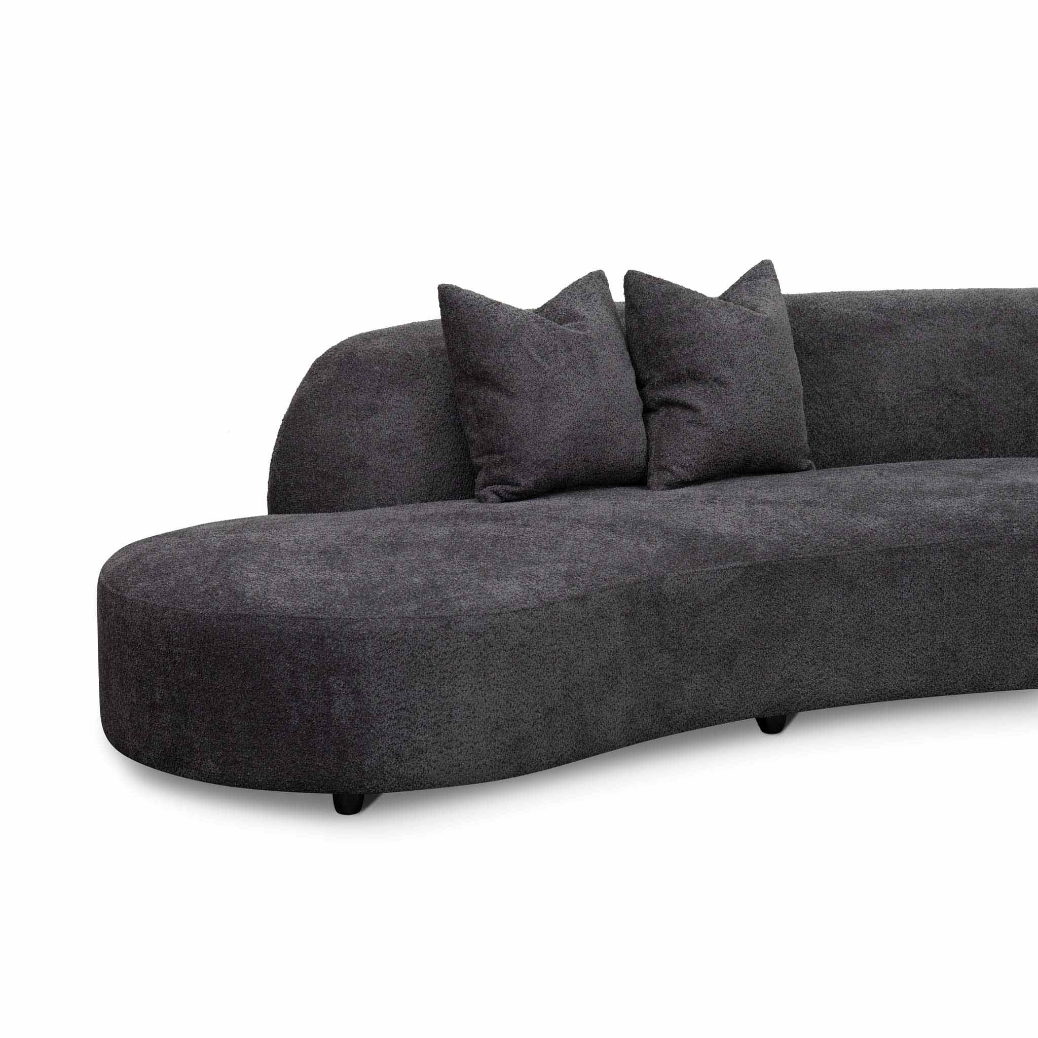 Camilla Left Chaise Sofa - Charcoal Boucle - Sofas
