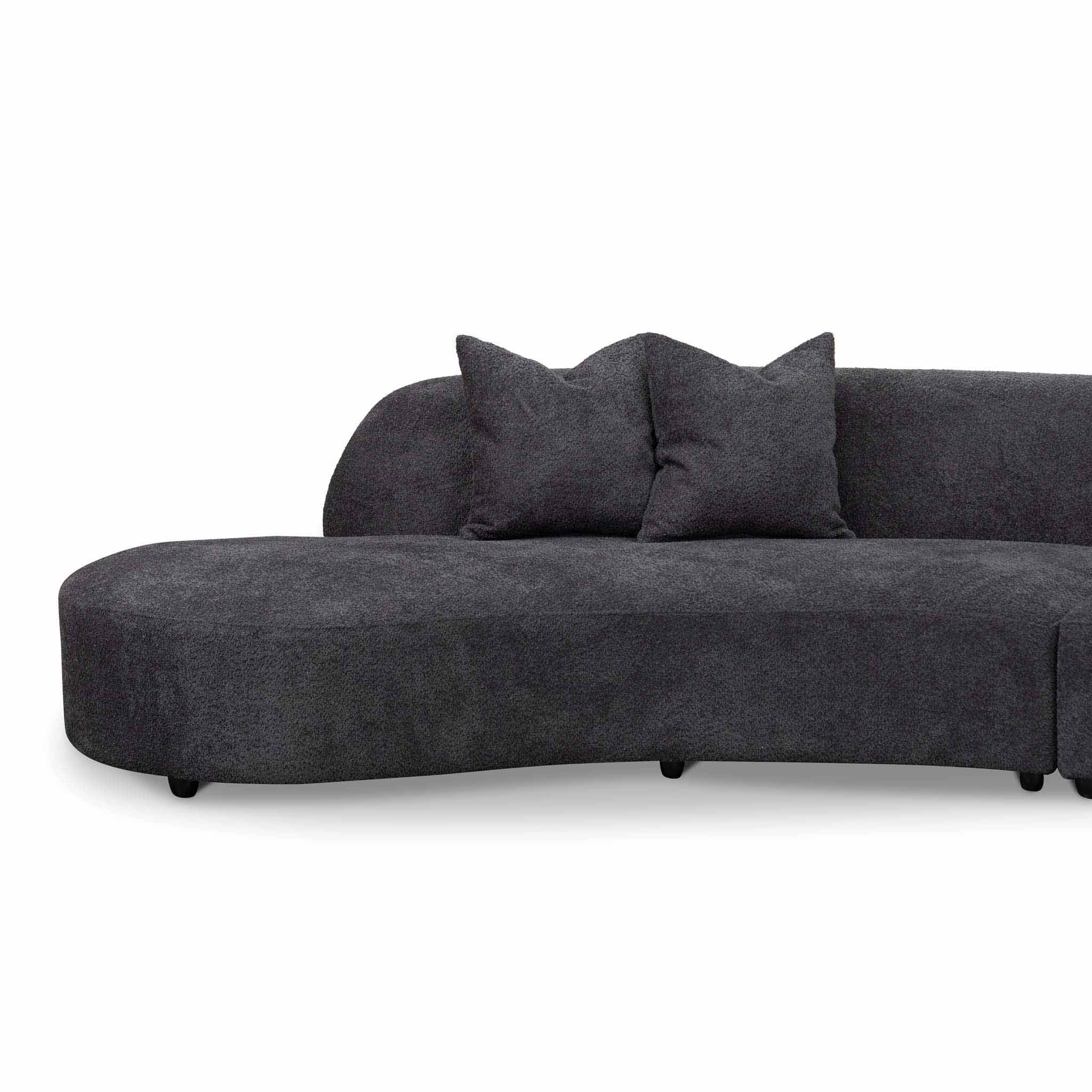 Camilla Left Chaise Sofa - Charcoal Boucle - Sofas