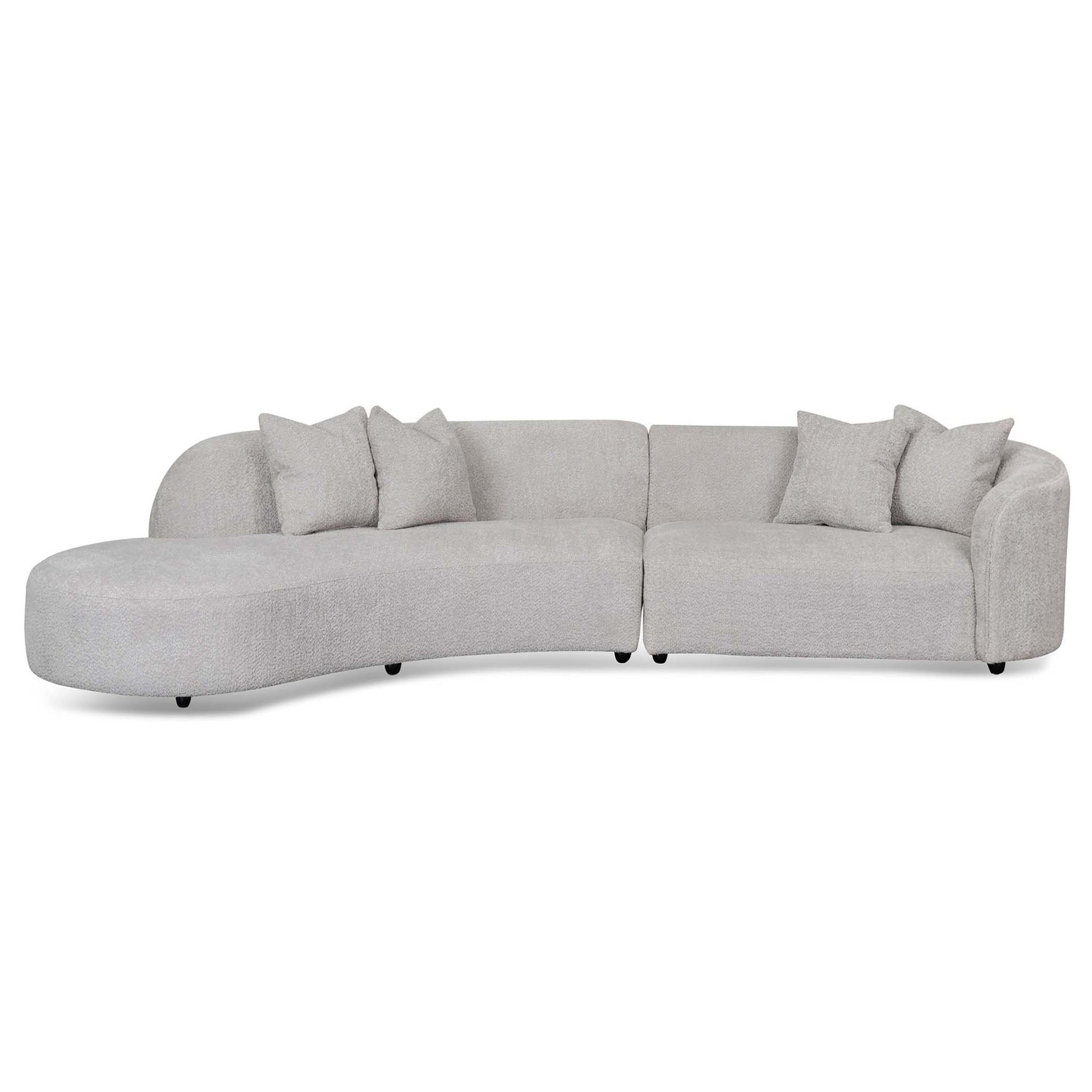 Camilla Left Chaise Sofa - Light Grey Boucle - Sofas