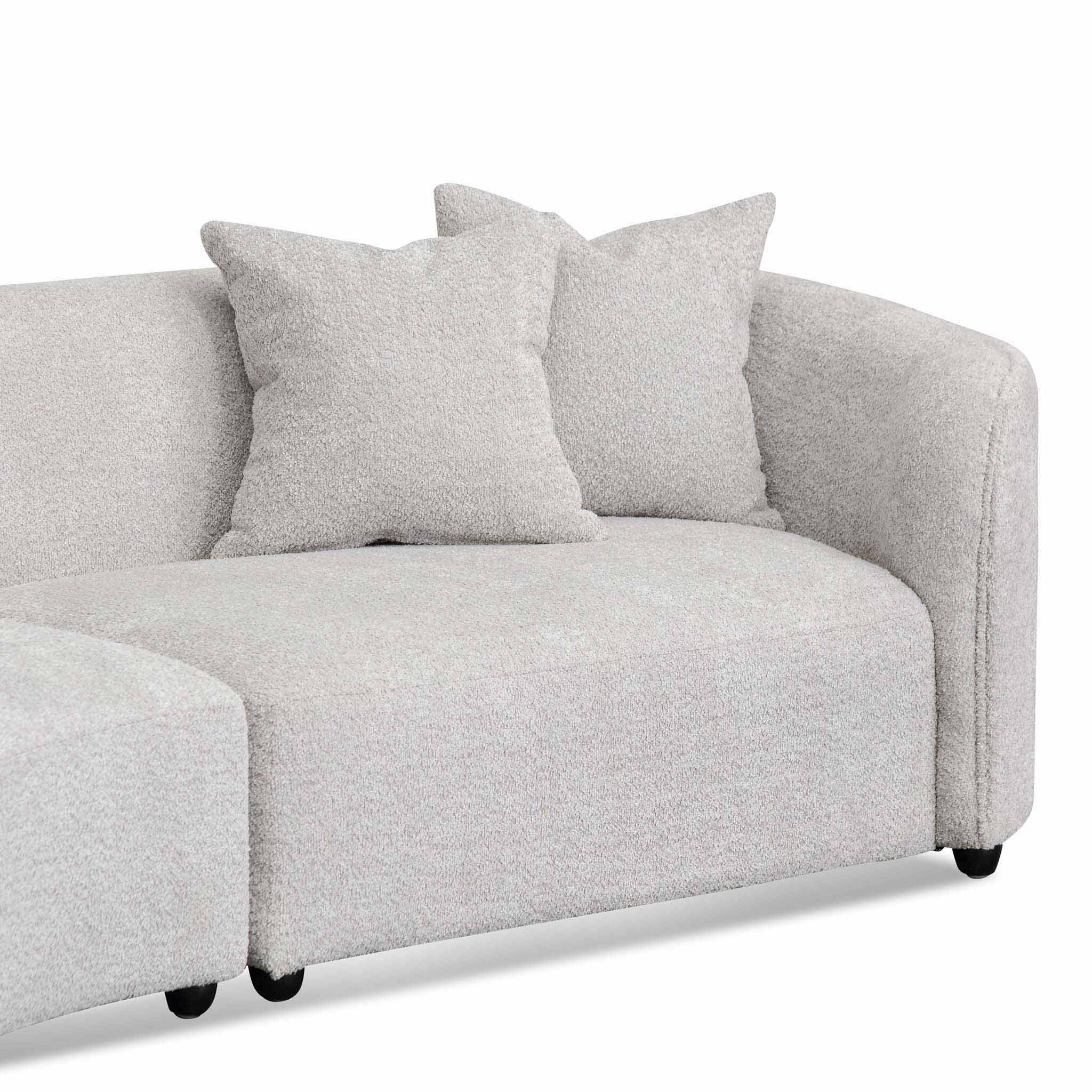 Camilla Left Chaise Sofa - Light Grey Boucle - Sofas