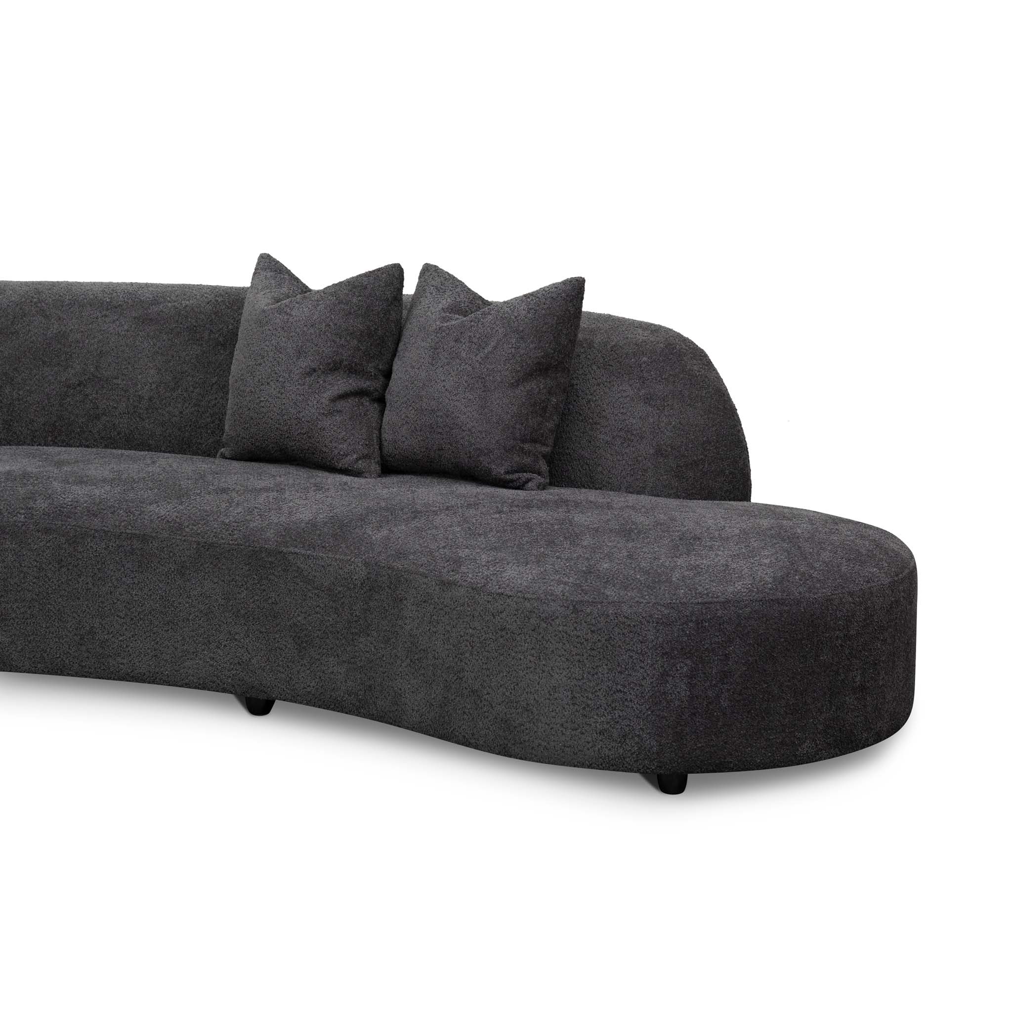 Camilla Right Chaise Sofa - Charcoal Boucle - Sofas
