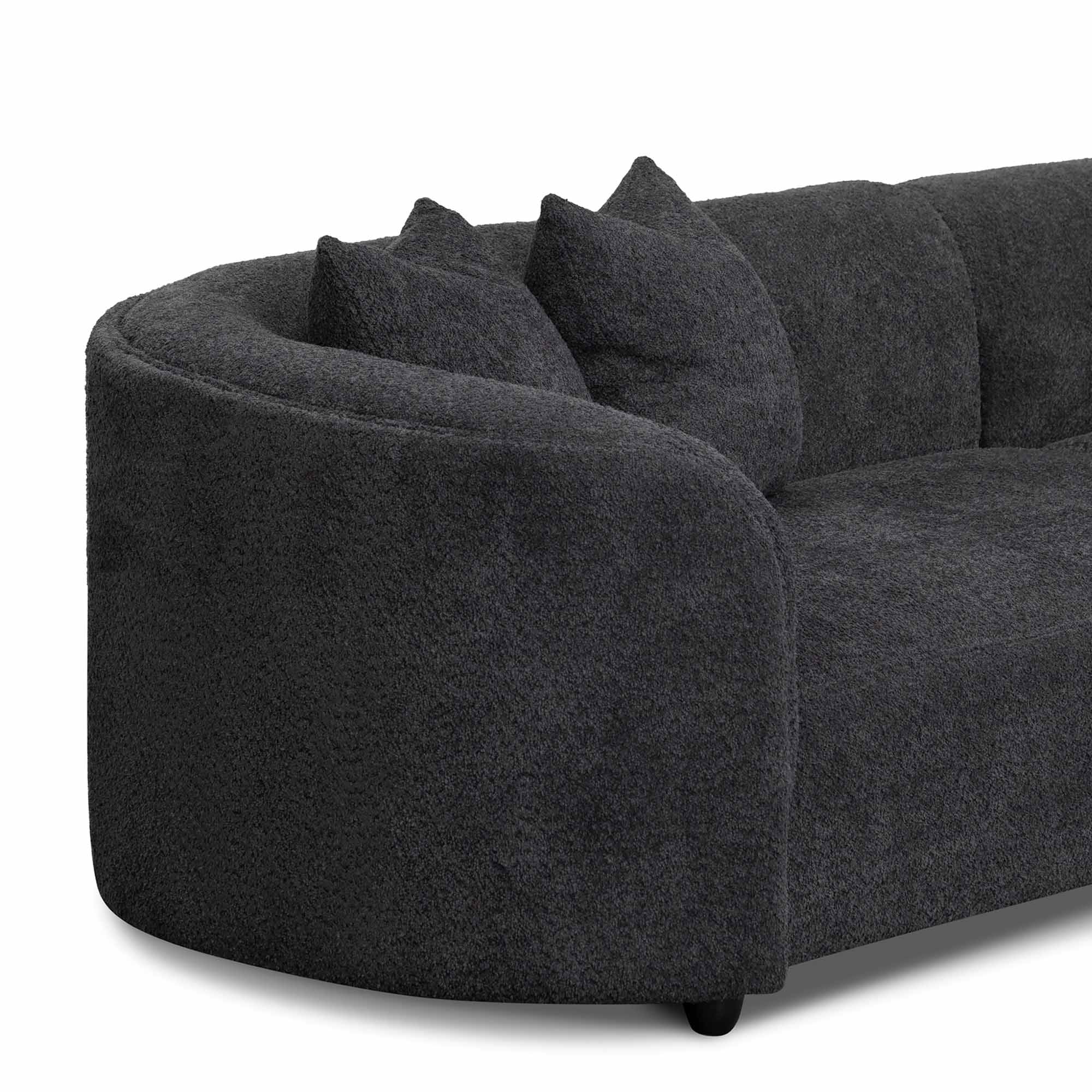 Camilla Right Chaise Sofa - Charcoal Boucle - Sofas