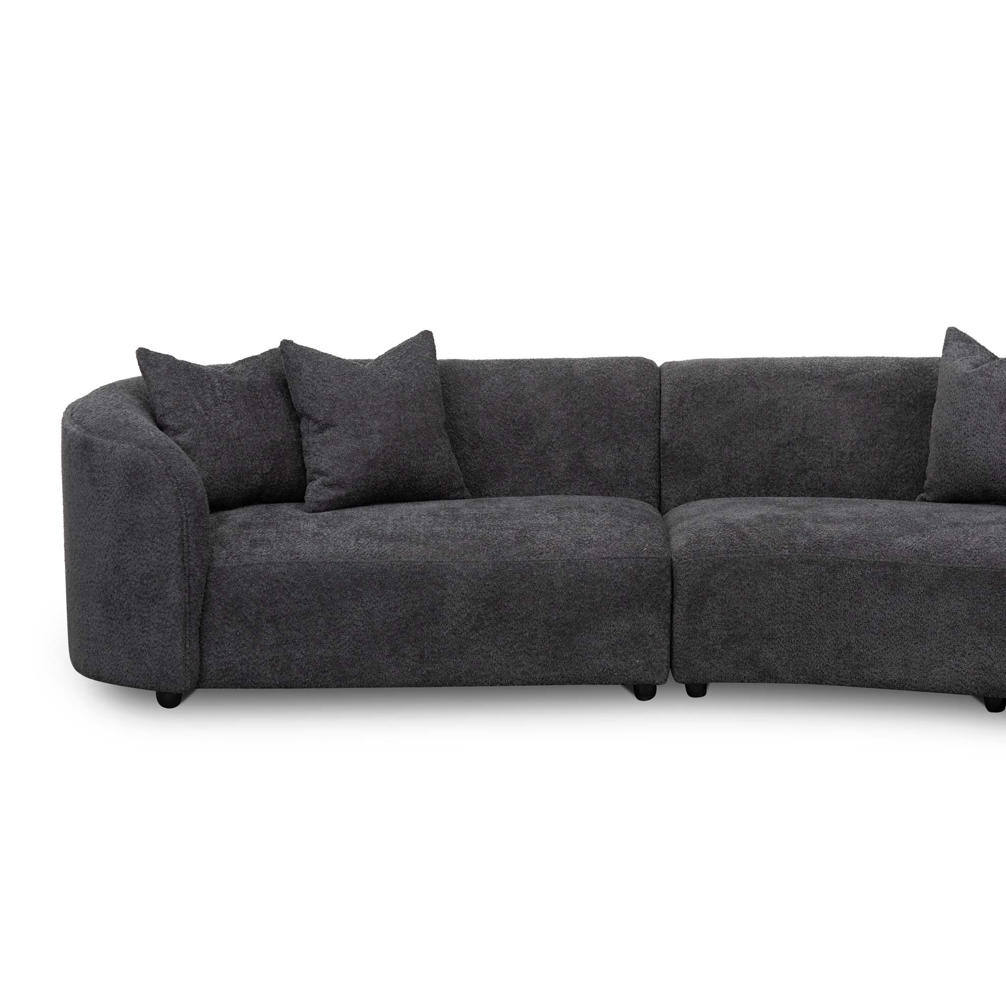Camilla Right Chaise Sofa - Charcoal Boucle - Sofas
