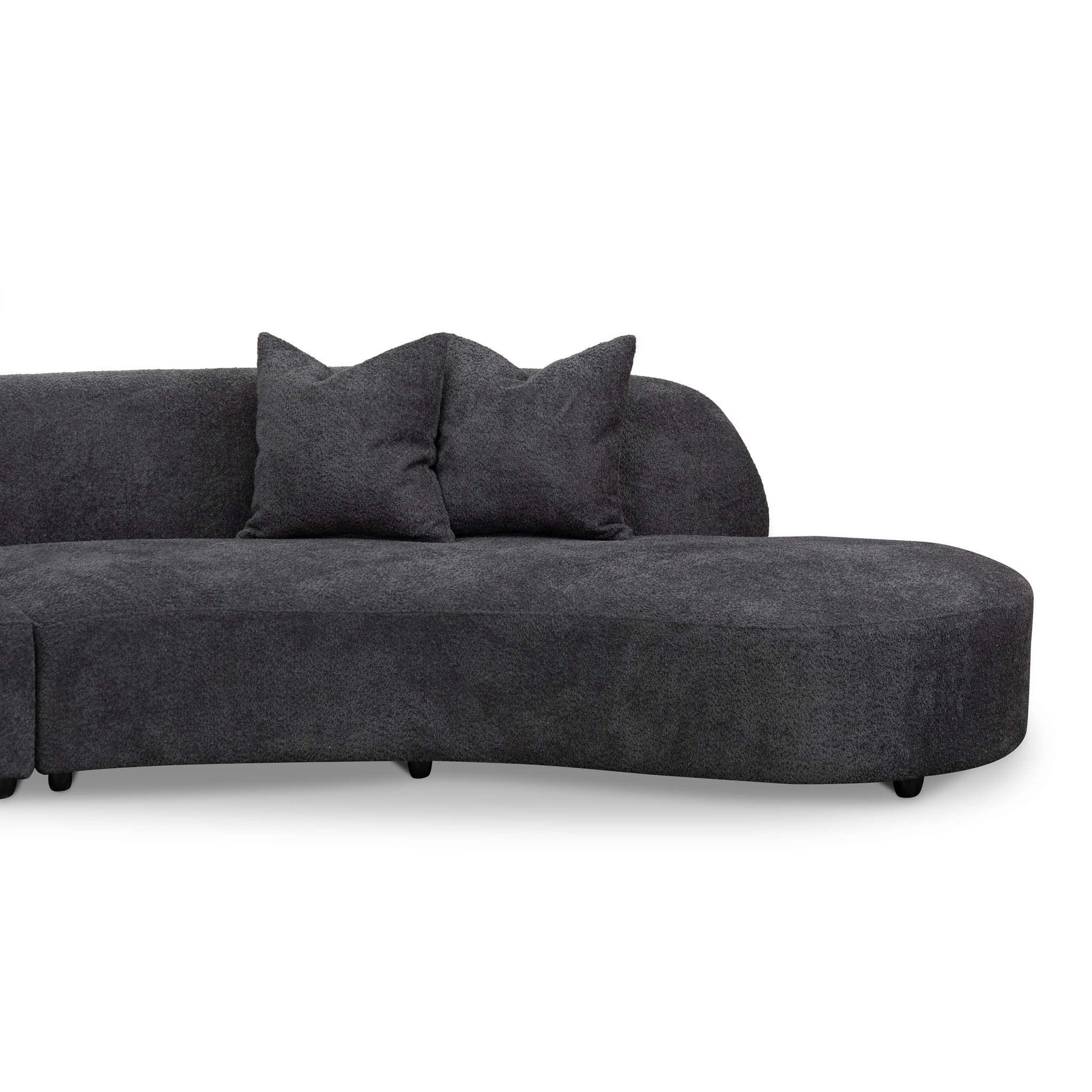 Camilla Right Chaise Sofa - Charcoal Boucle - Sofas