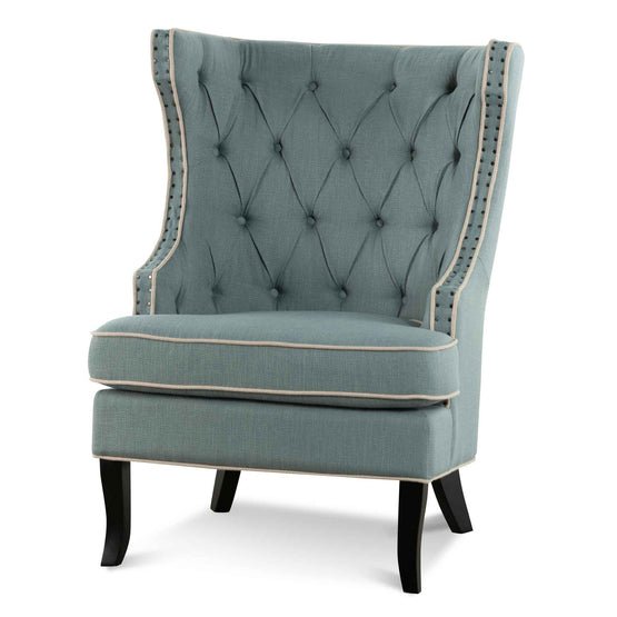 Camilla Wingback Armchair - Seagrass Green - Armchairs