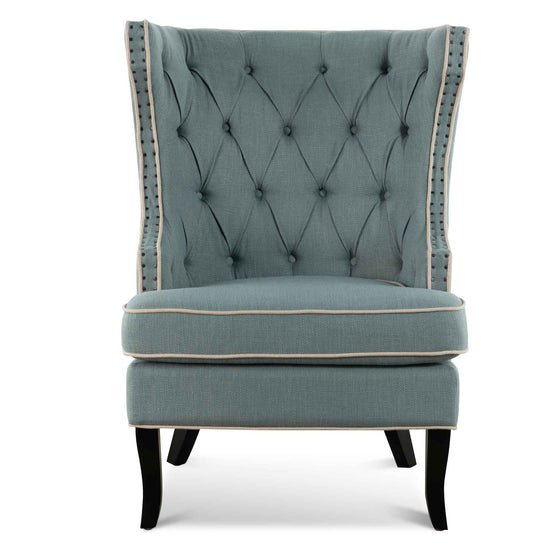 Camilla Wingback Armchair - Seagrass Green - Armchairs