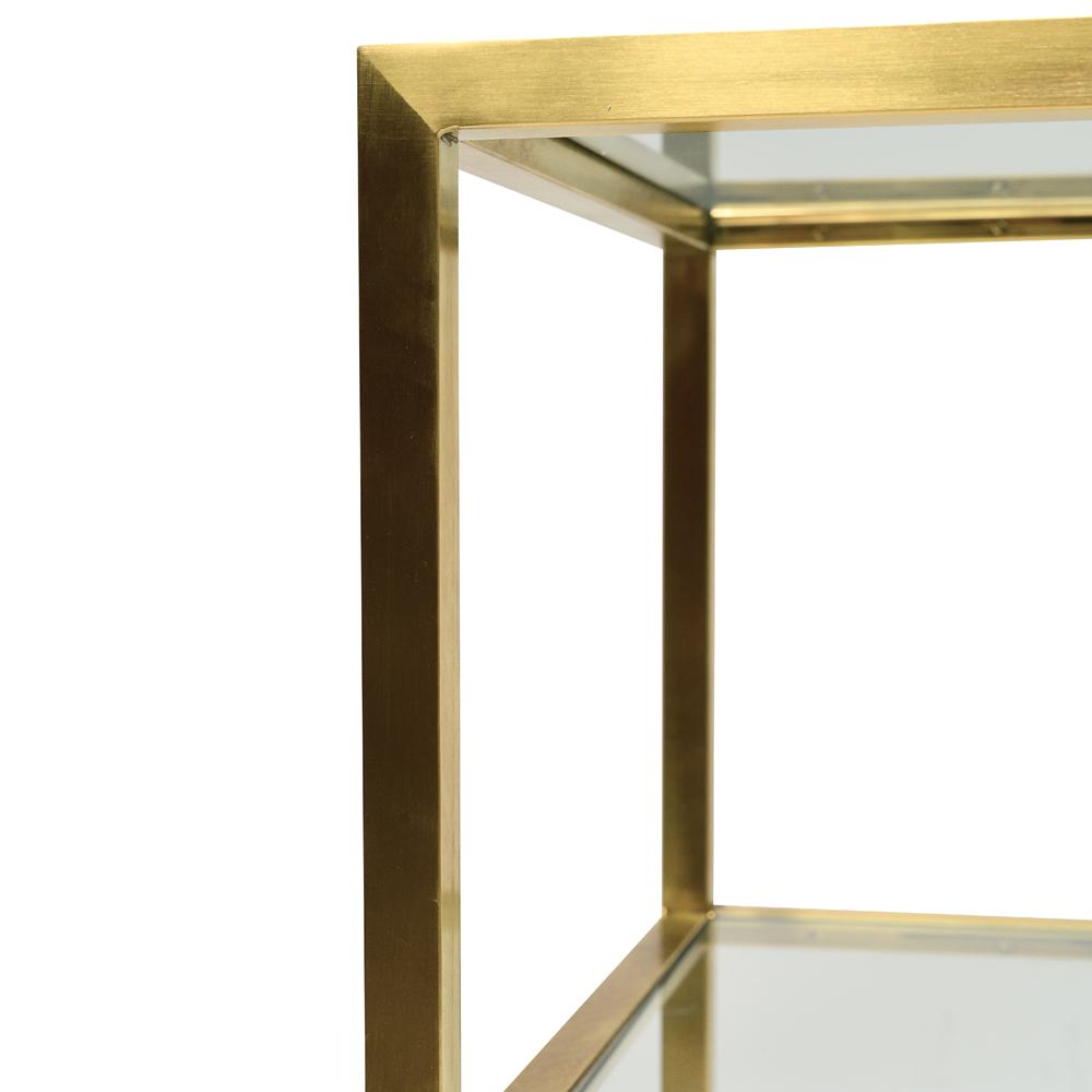 Carson Glass Console Table - Gold Base - Console
