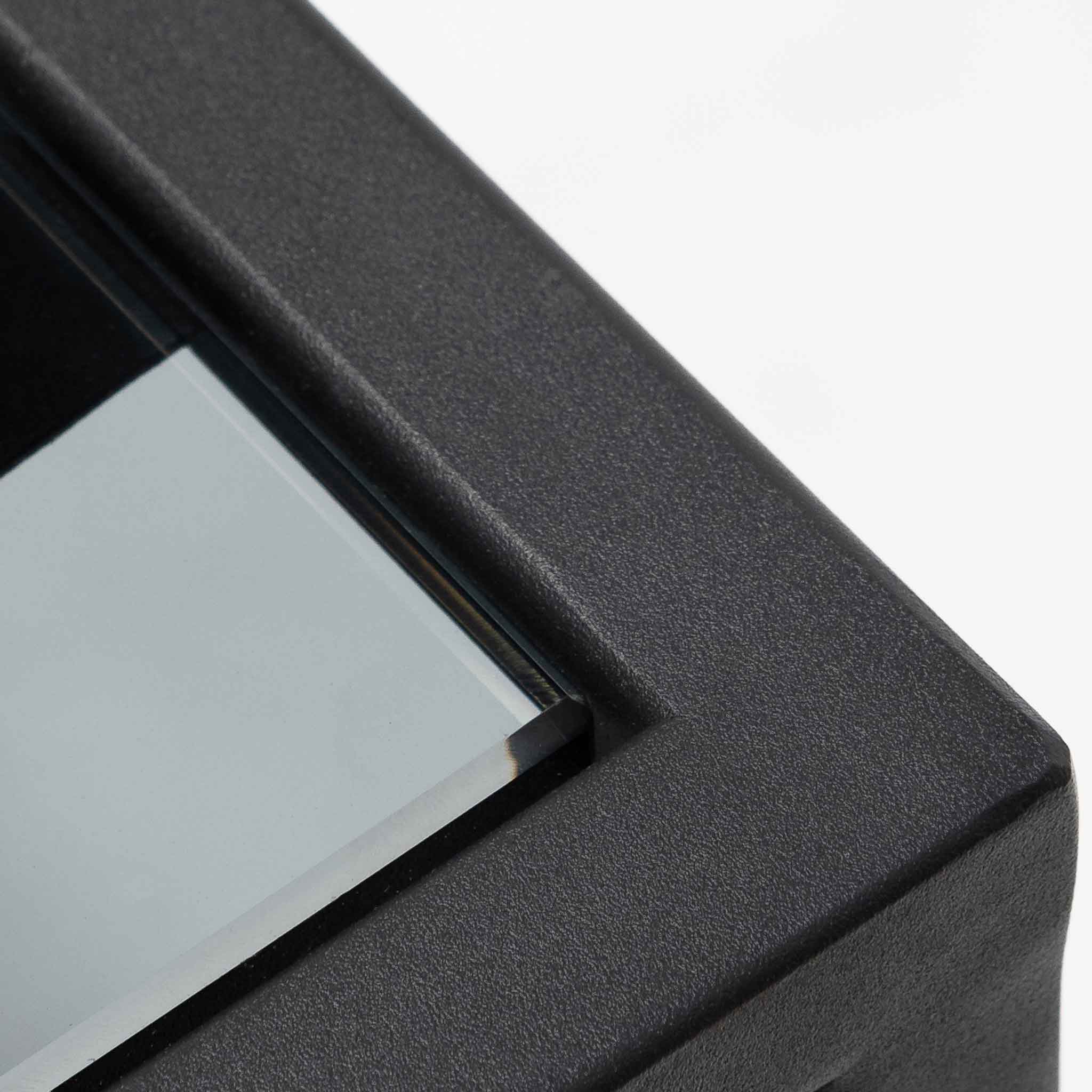 Carson Grey Glass Console Table - Black Base - Console