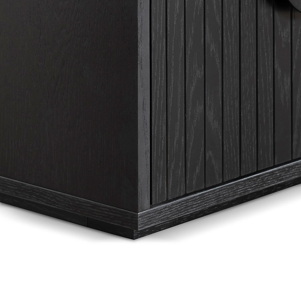 Carter Bedside Table - Matte Black Oak - Bedside Tables