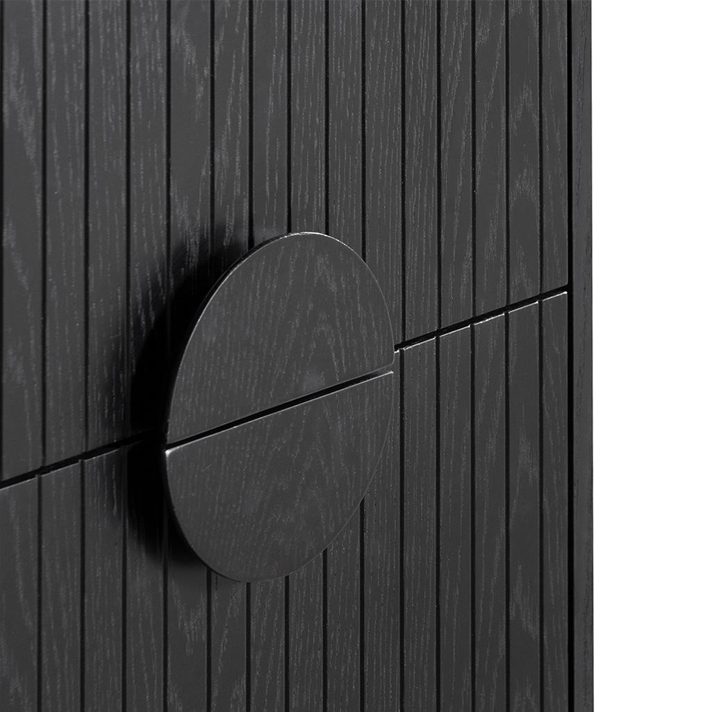 Carter Bedside Table - Matte Black Oak - Bedside Tables