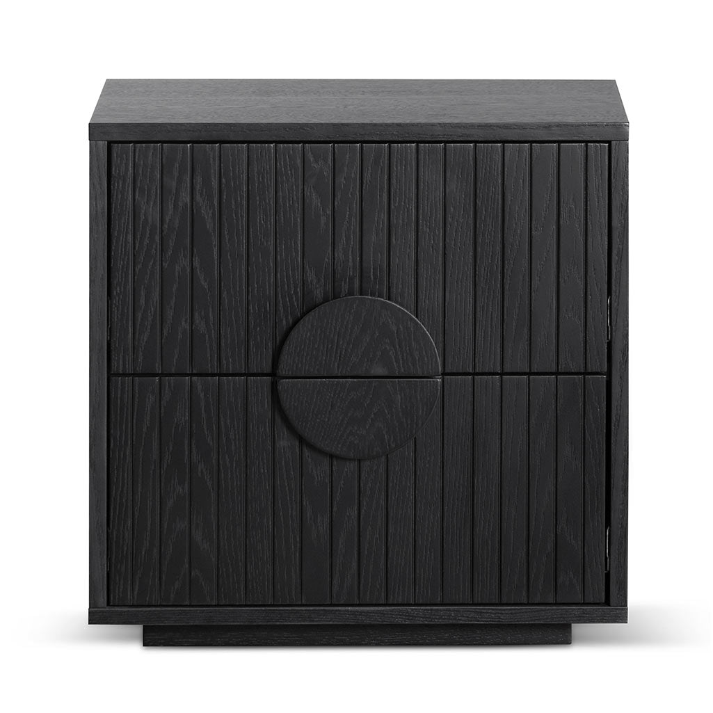 Carter Bedside Table - Matte Black Oak - Bedside Tables