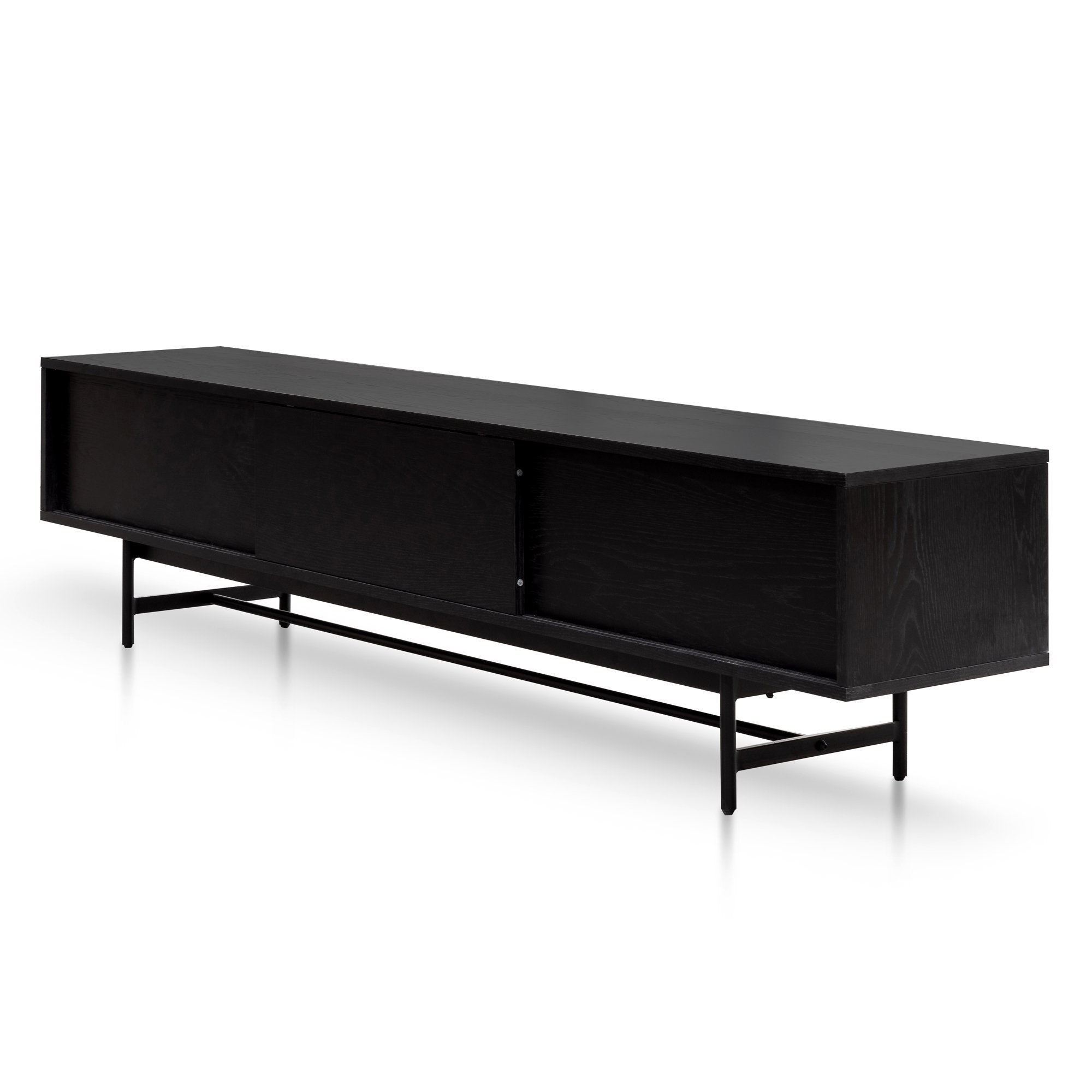 Cassandra Wooden TV Stand - Full Black - TV Units