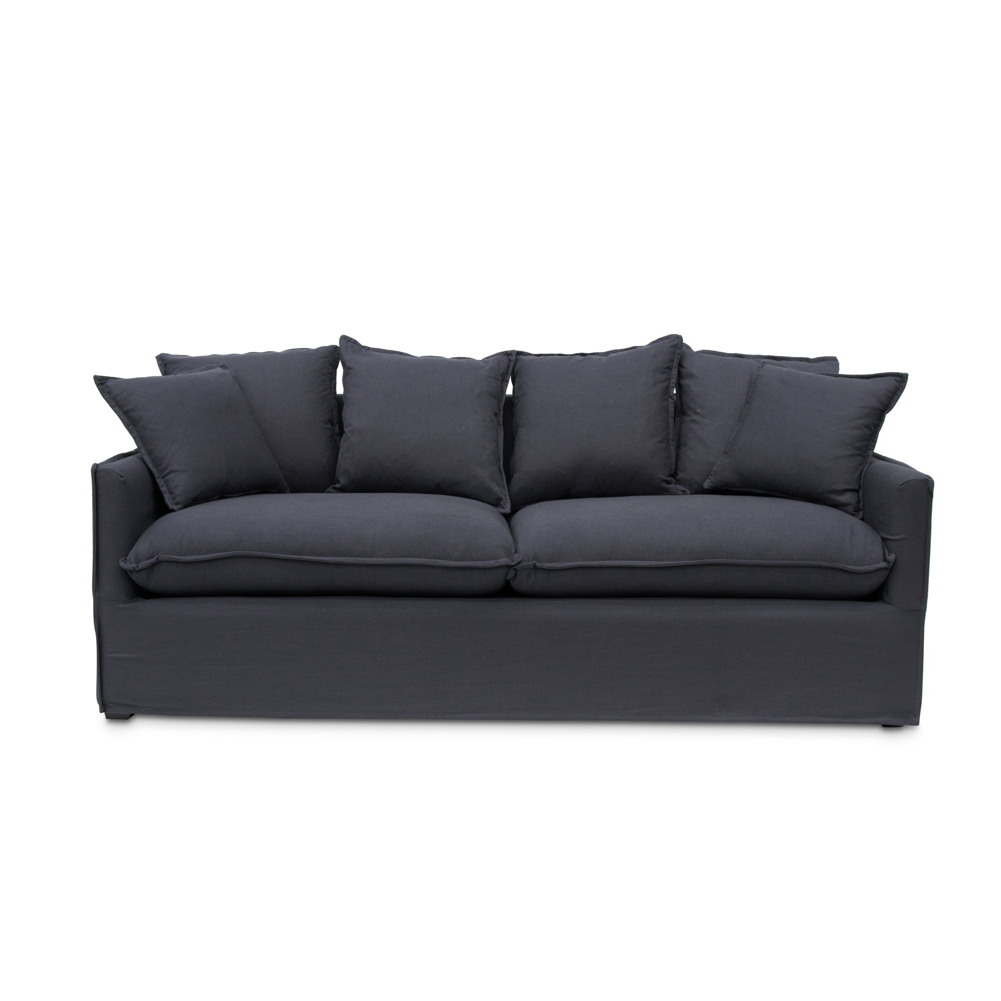 Cassra 3S Sofa - Charcoal Linen - Sofas