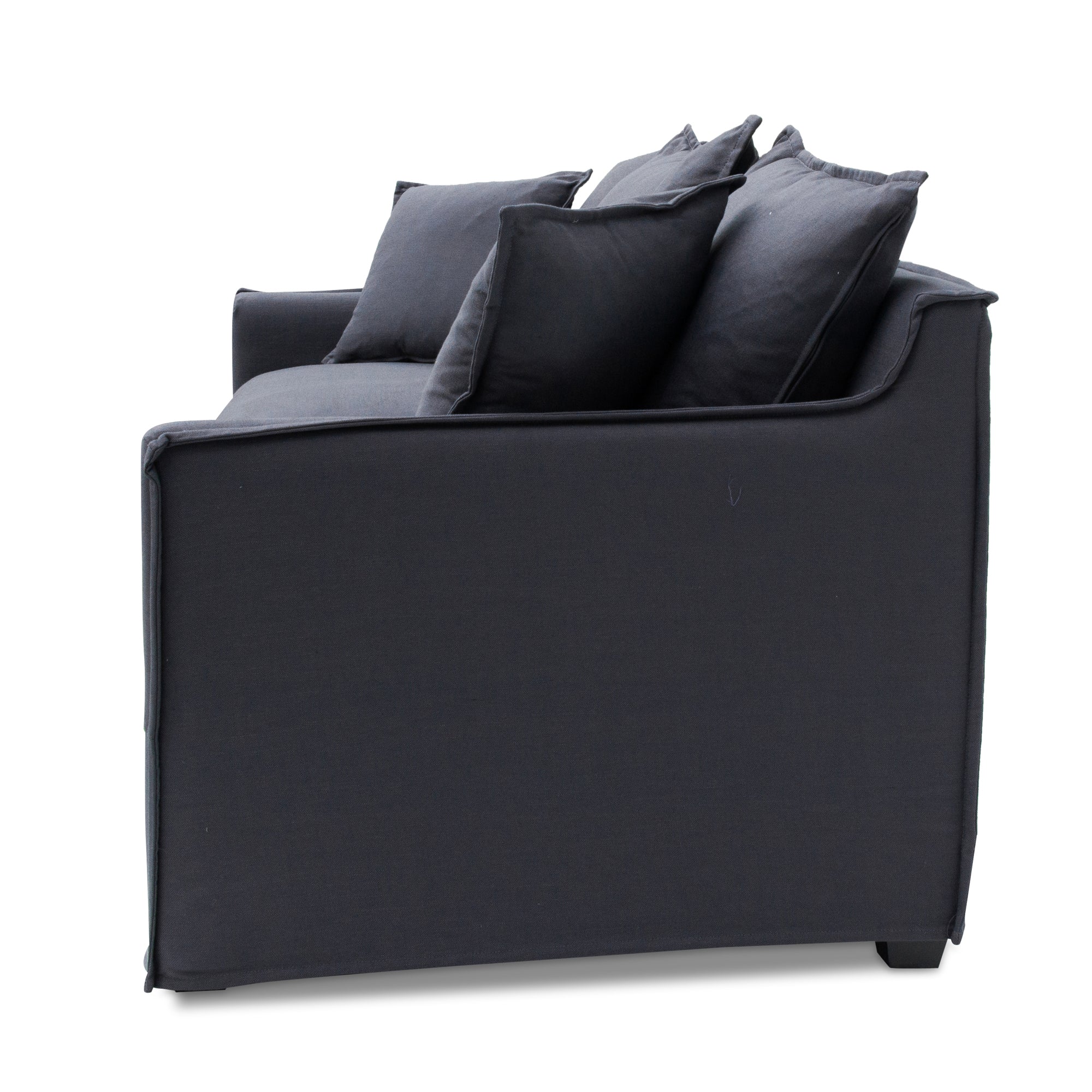 Cassra 3S Sofa - Charcoal Linen - Sofas