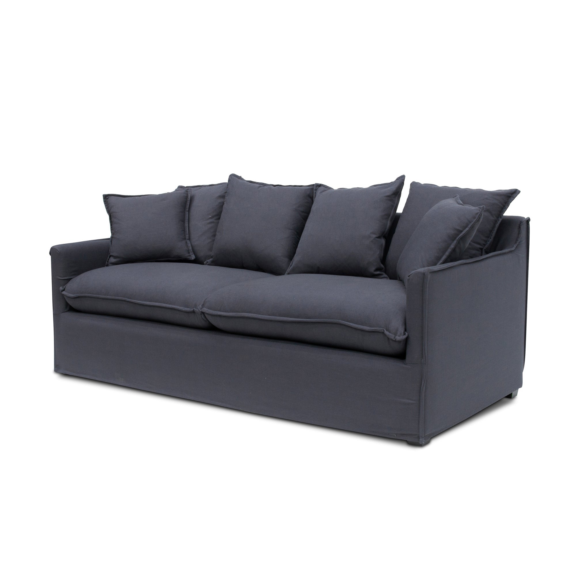 Cassra 3S Sofa - Charcoal Linen - Sofas