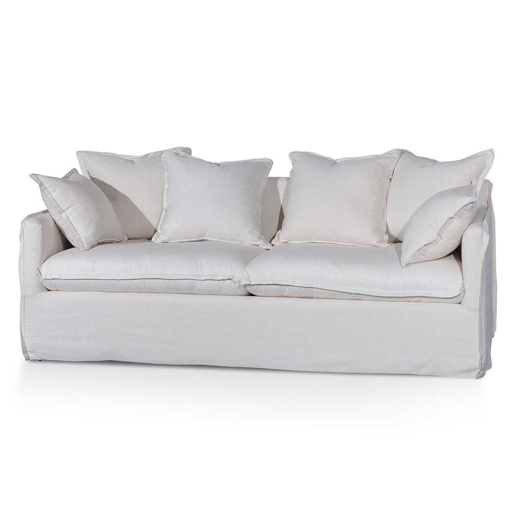 Cassra 3S Sofa - Linen Beige - Sofas