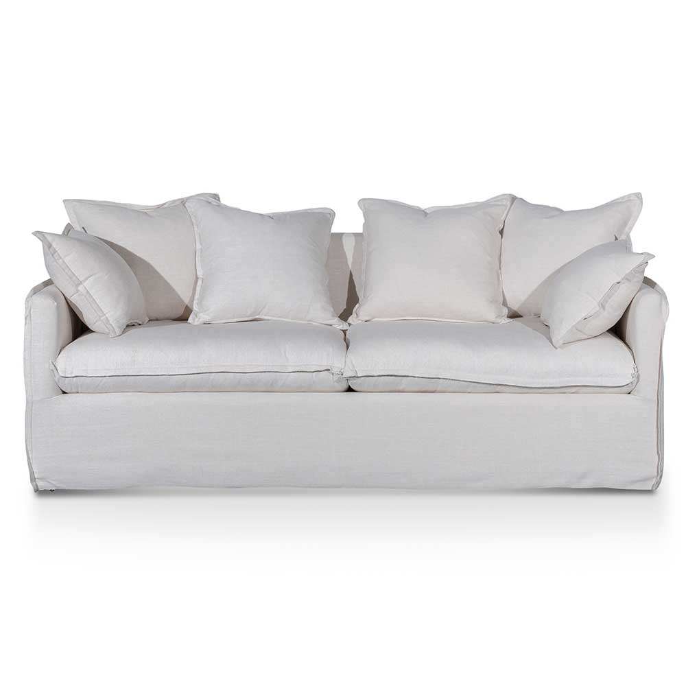 Cassra 3S Sofa - Linen Beige - Sofas