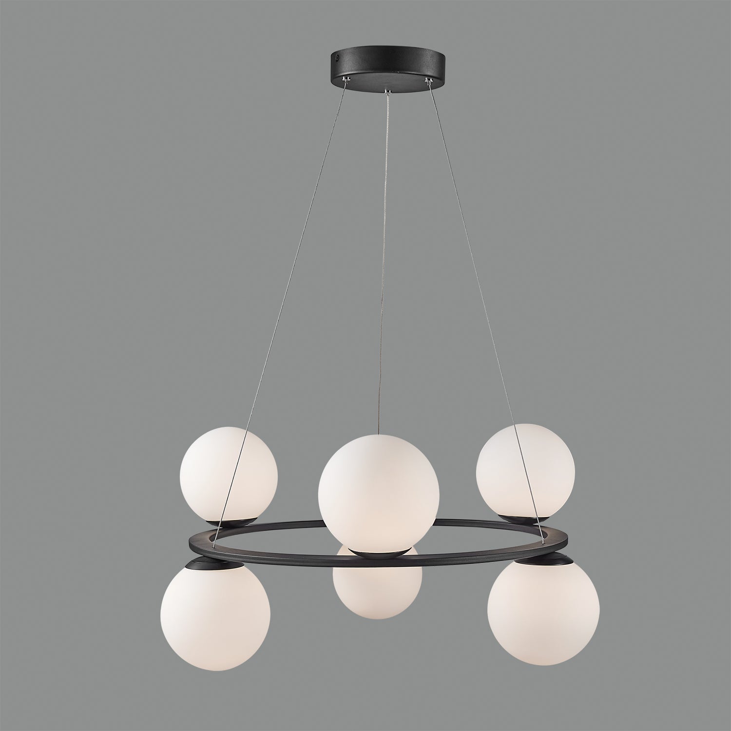 Ceiling Lamp Kin / Metal & Opal Glass - Ceiling Lamp