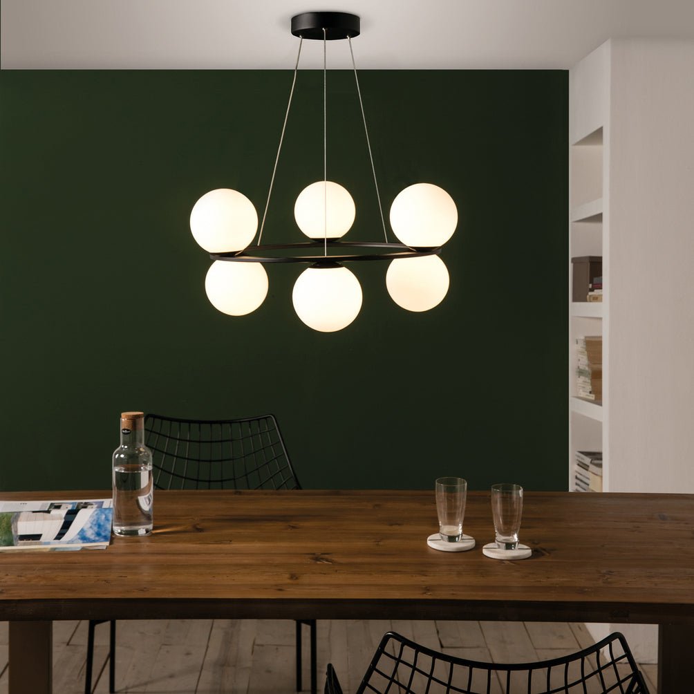 Ceiling Lamp Kin / Metal & Opal Glass - Ceiling Lamp