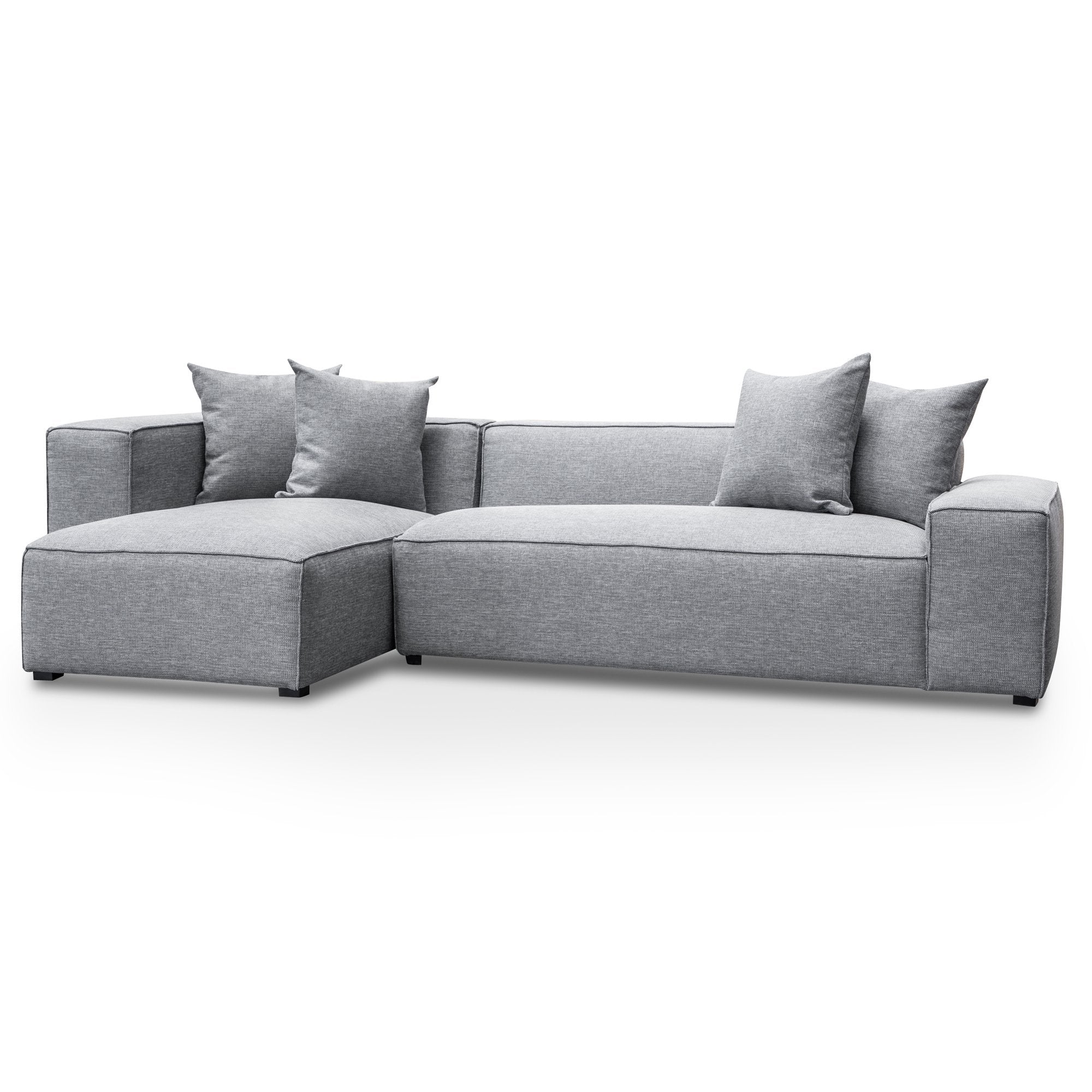 Charles 3S Left Chaise Sofa - Coin Grey - Sofas