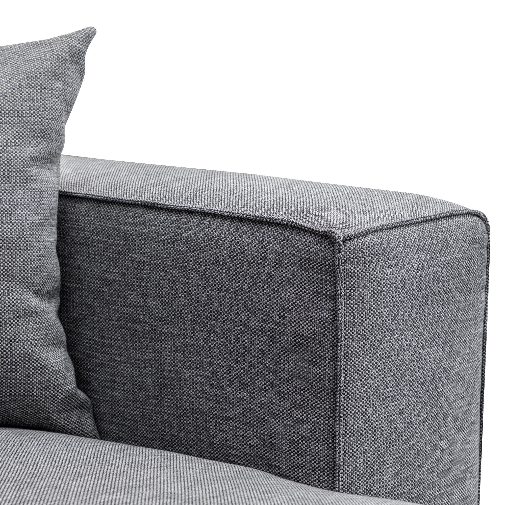 Charles 3S Right Chaise Sofa - Graphite Grey - Sofas