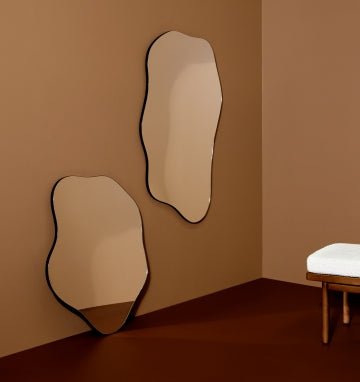 Clayton 90cm Abstract Mirror - Black - Mirror