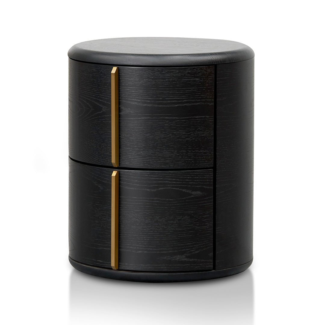 Colt Round Bedside Table - Black - Bedside Tables