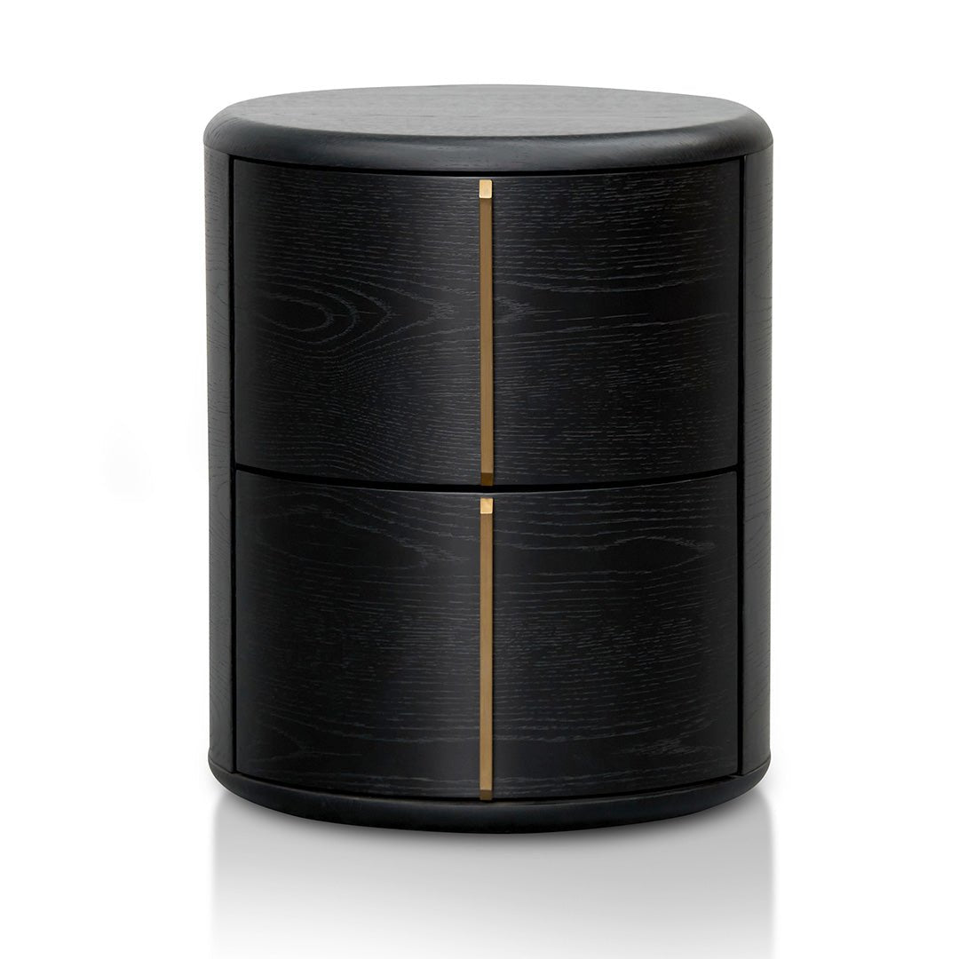 Colt Round Bedside Table - Black - Bedside Tables