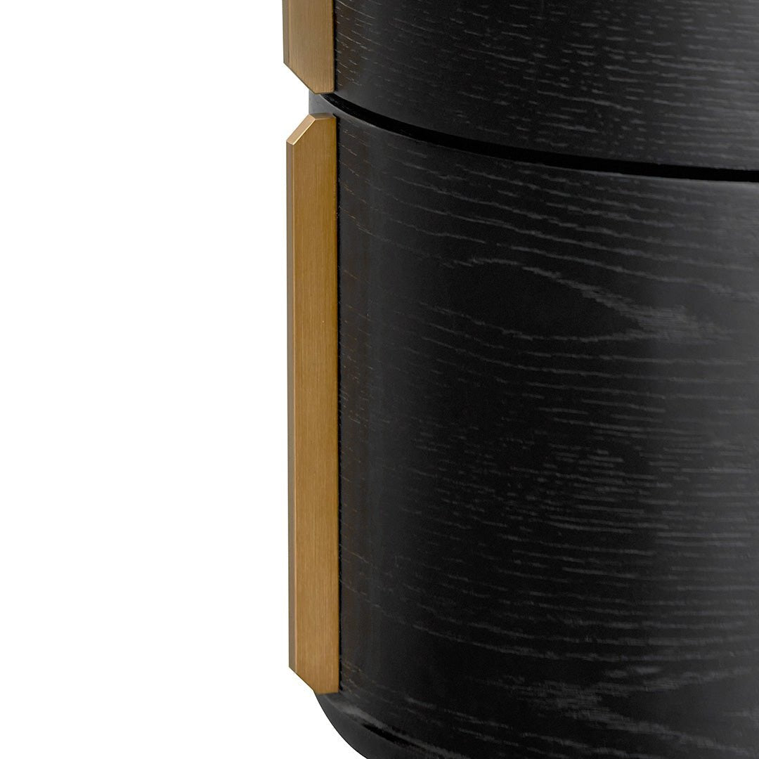 Colt Round Bedside Table - Black - Bedside Tables