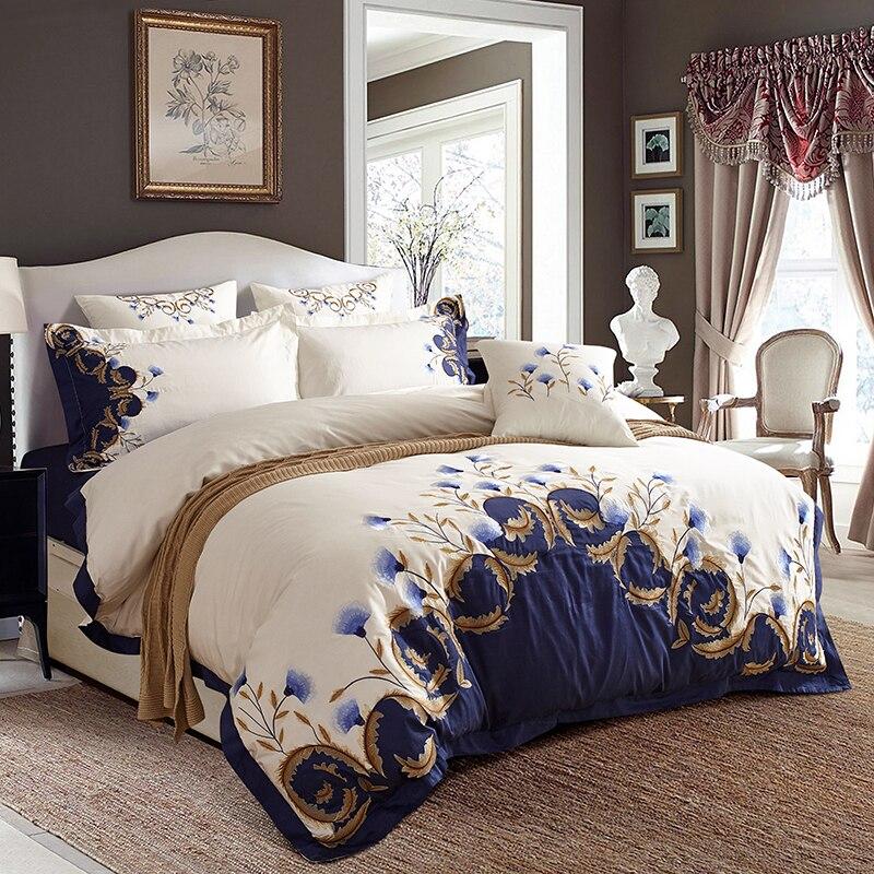 Cornflower Meadow Duvet Cover Set (Egyptian Cotton, 600 TC) - Duvet Covers