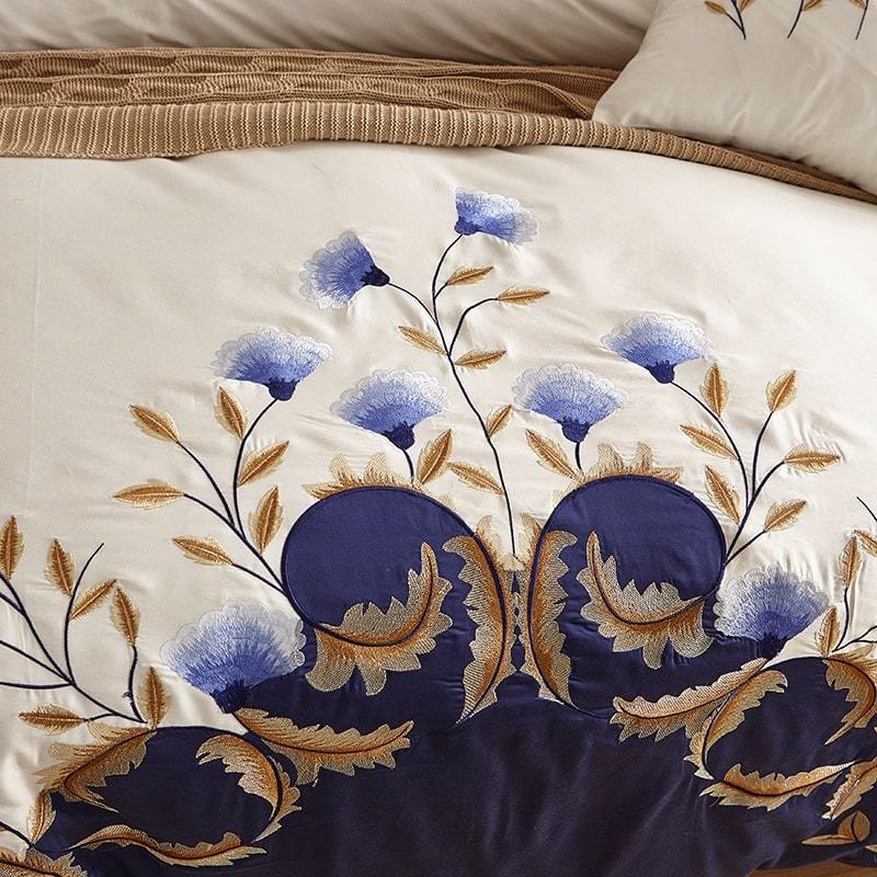 Cornflower Meadow Duvet Cover Set (Egyptian Cotton, 600 TC) - Duvet Covers
