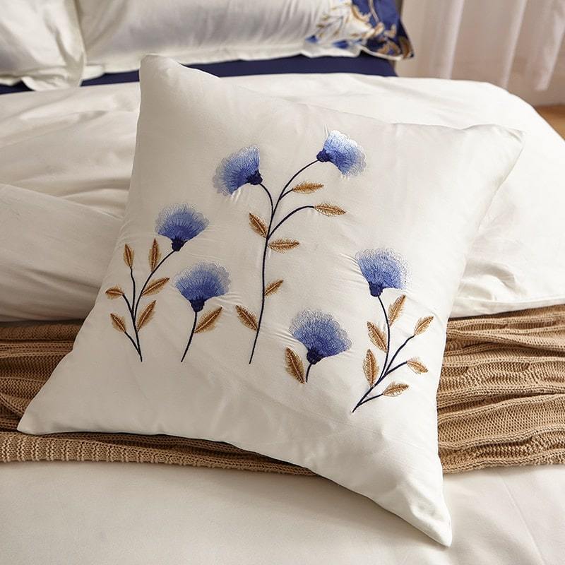 Cornflower Meadow Duvet Cover Set (Egyptian Cotton, 600 TC) - Duvet Covers