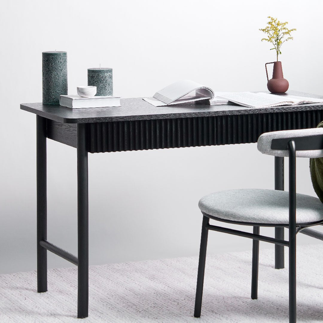 Daiki 1.2m Home Office Desk - Black - Console