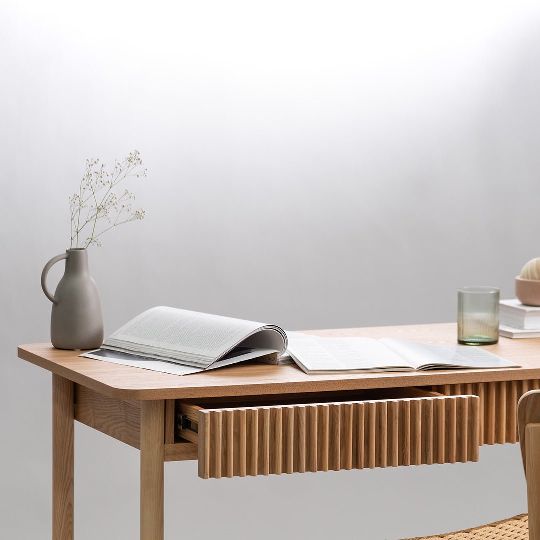 Daiki 1.2m Home Office Desk - Natural - Console