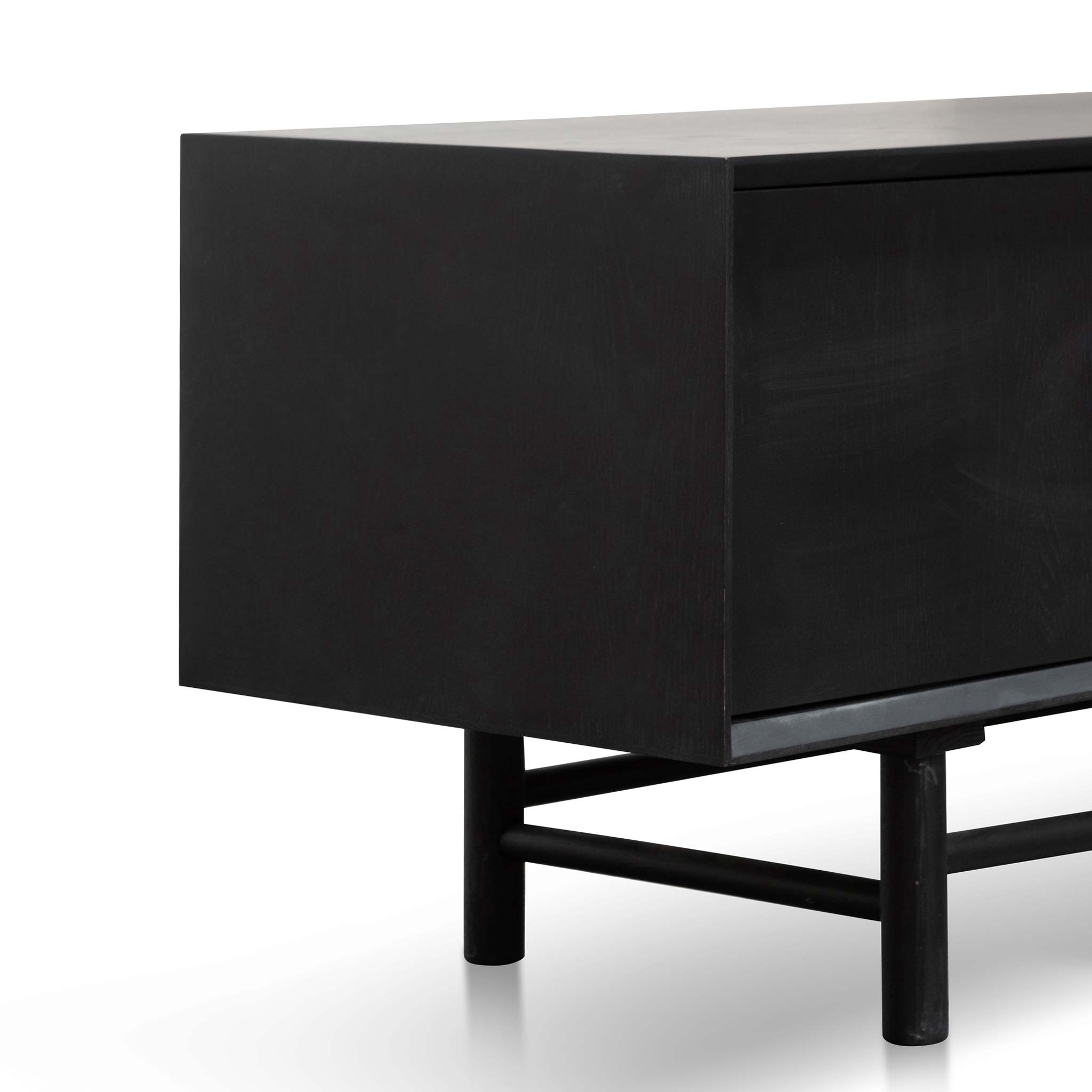 Damien Wooden TV Stand - Black - TV Units