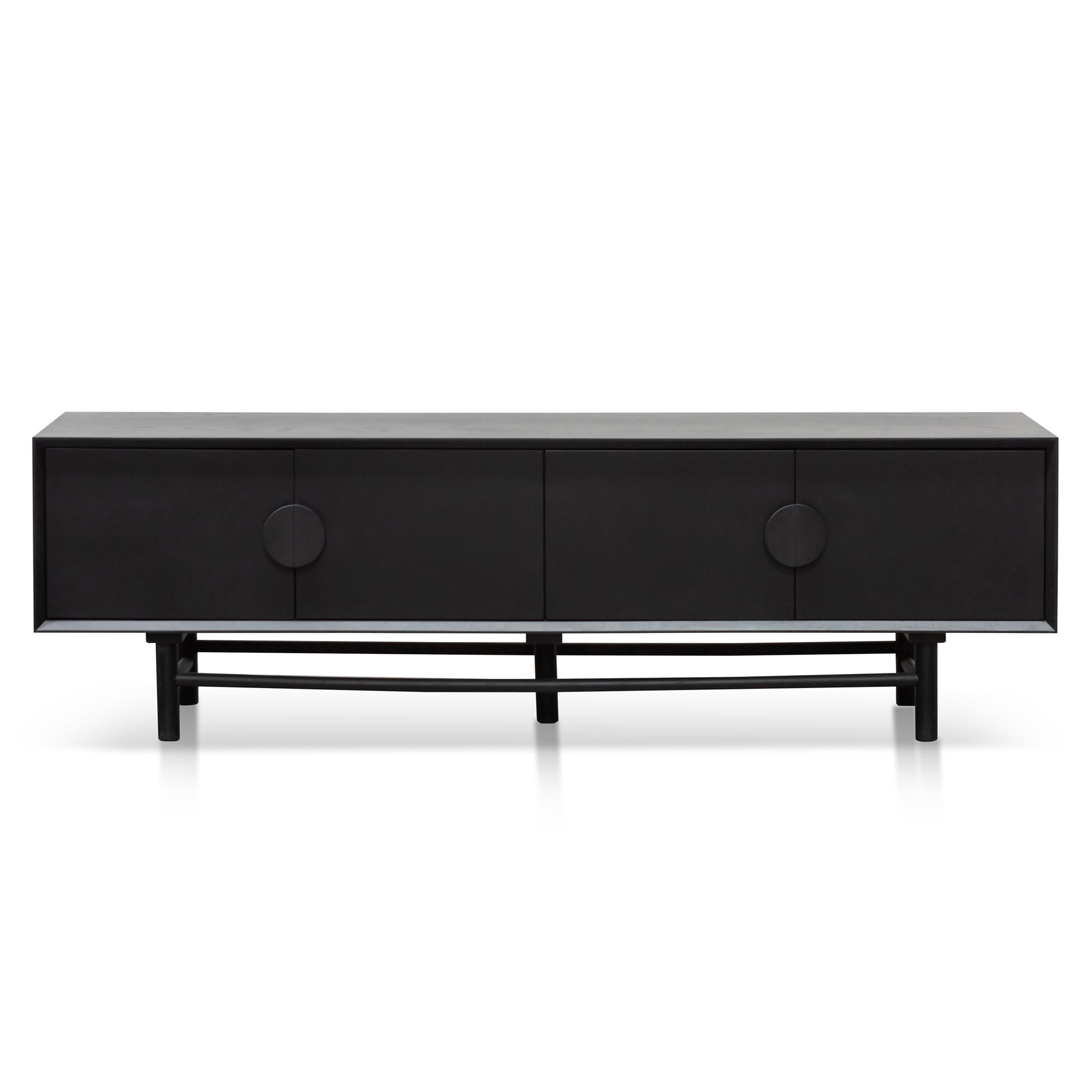 Damien Wooden TV Stand - Black - TV Units