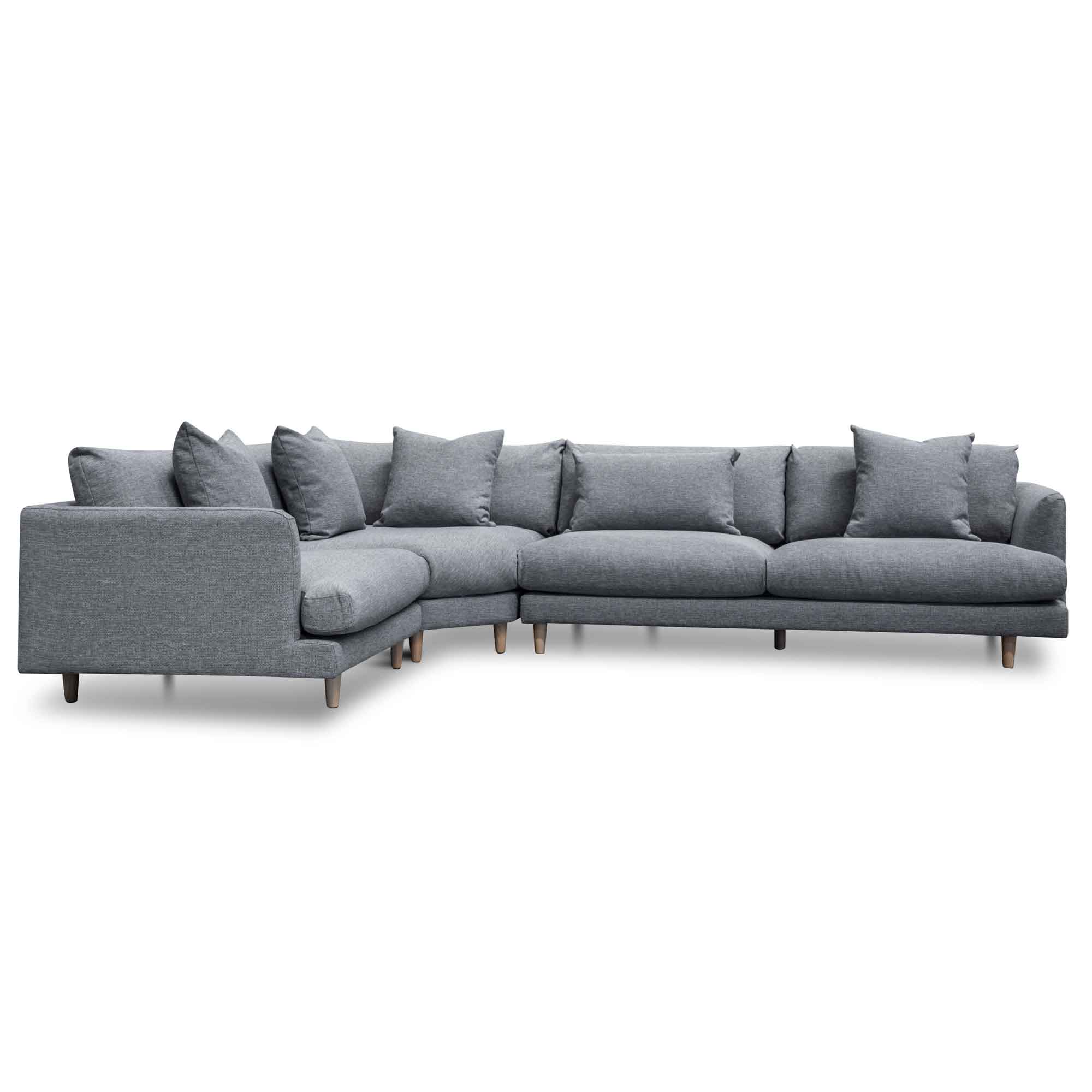 Daniella Left Return Modular Sofa - Graphite Grey - Sofas