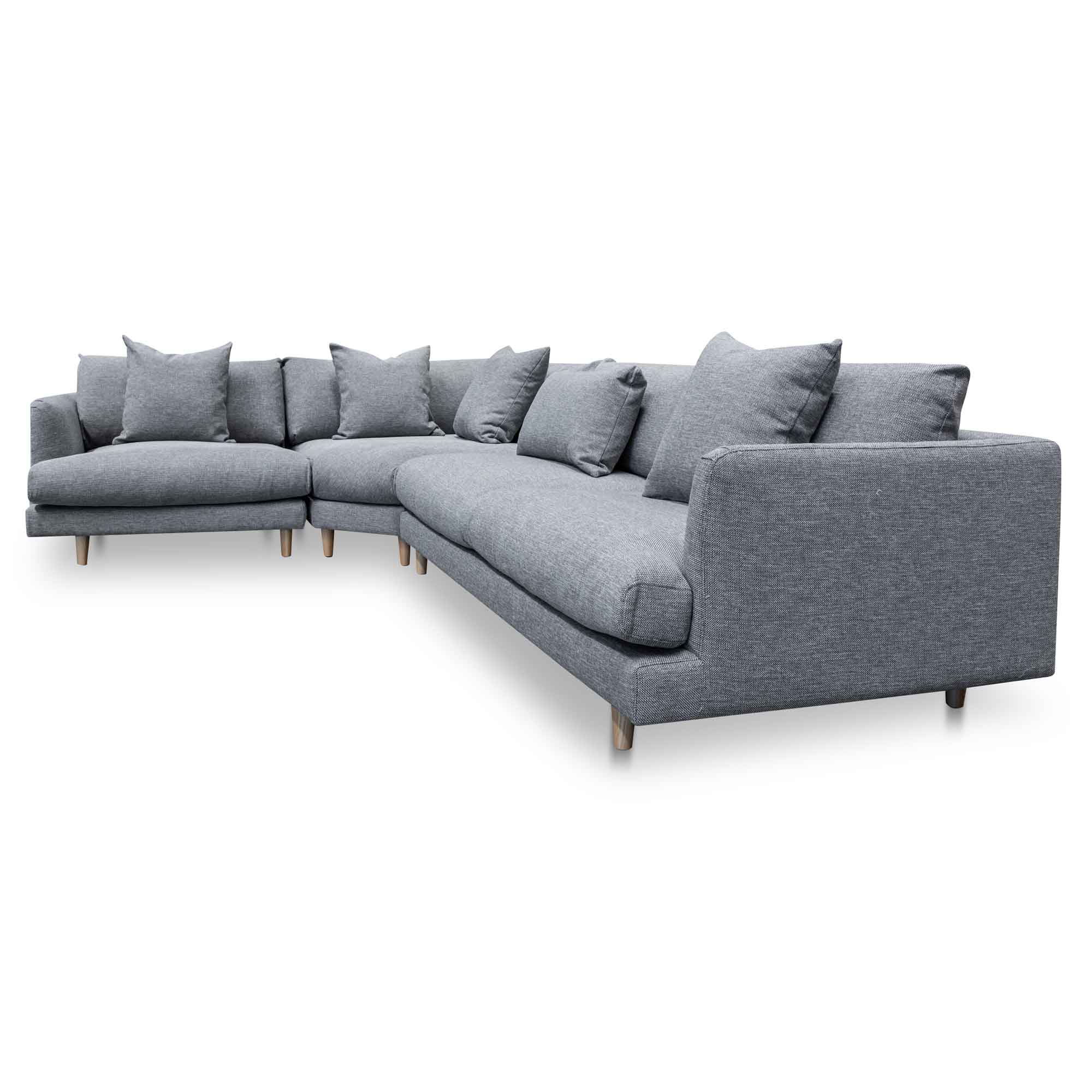 Daniella Left Return Modular Sofa - Graphite Grey - Sofas