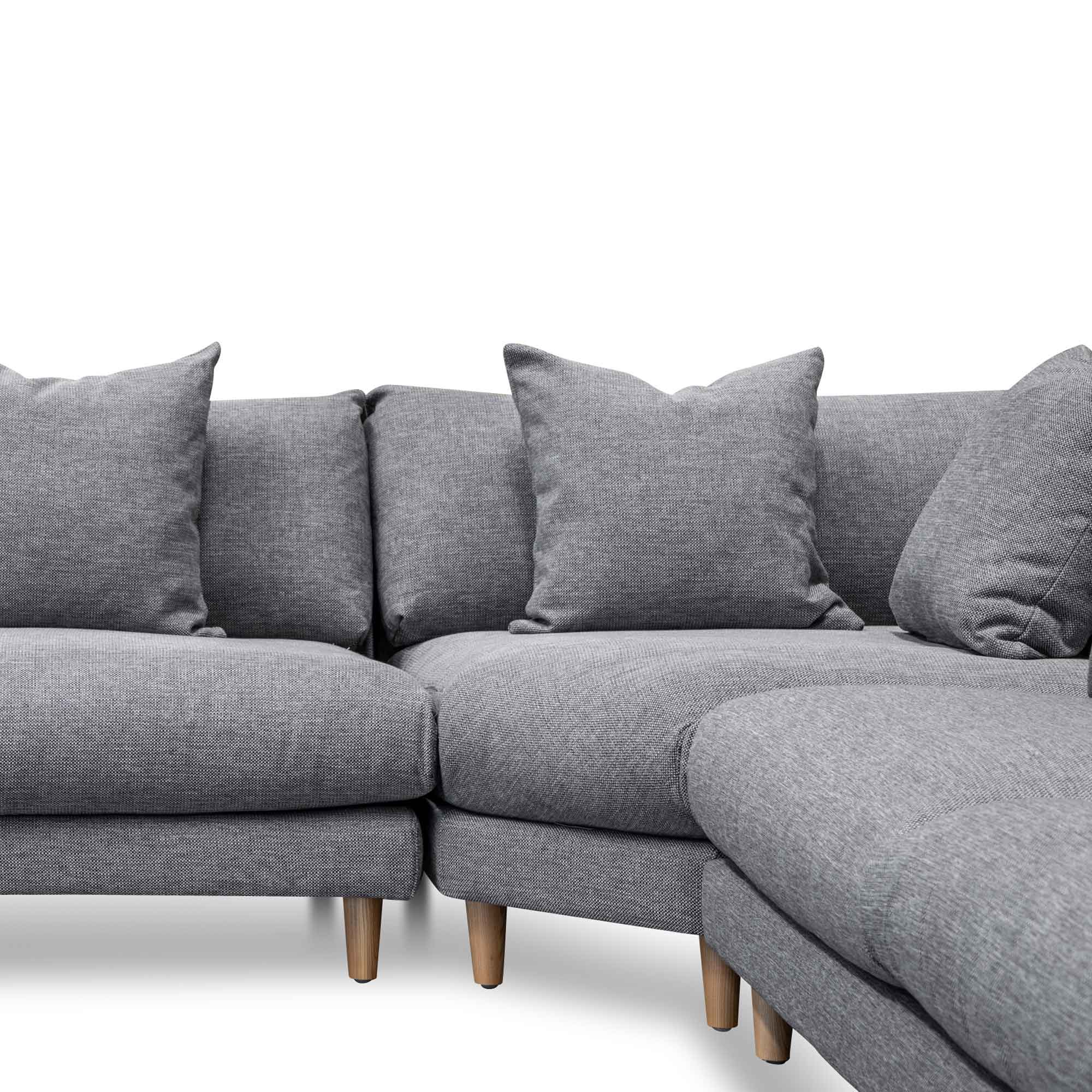 Daniella Left Return Modular Sofa - Graphite Grey - Sofas