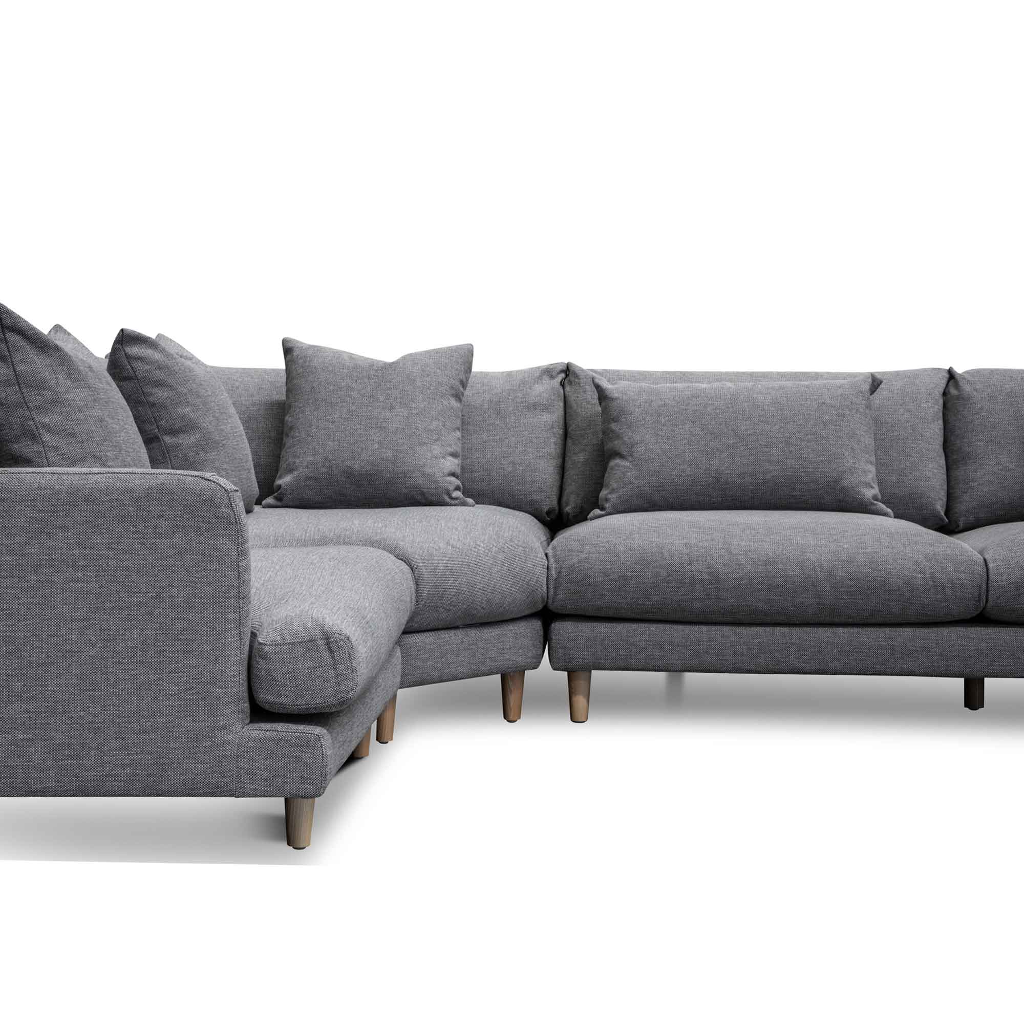 Daniella Left Return Modular Sofa - Graphite Grey - Sofas